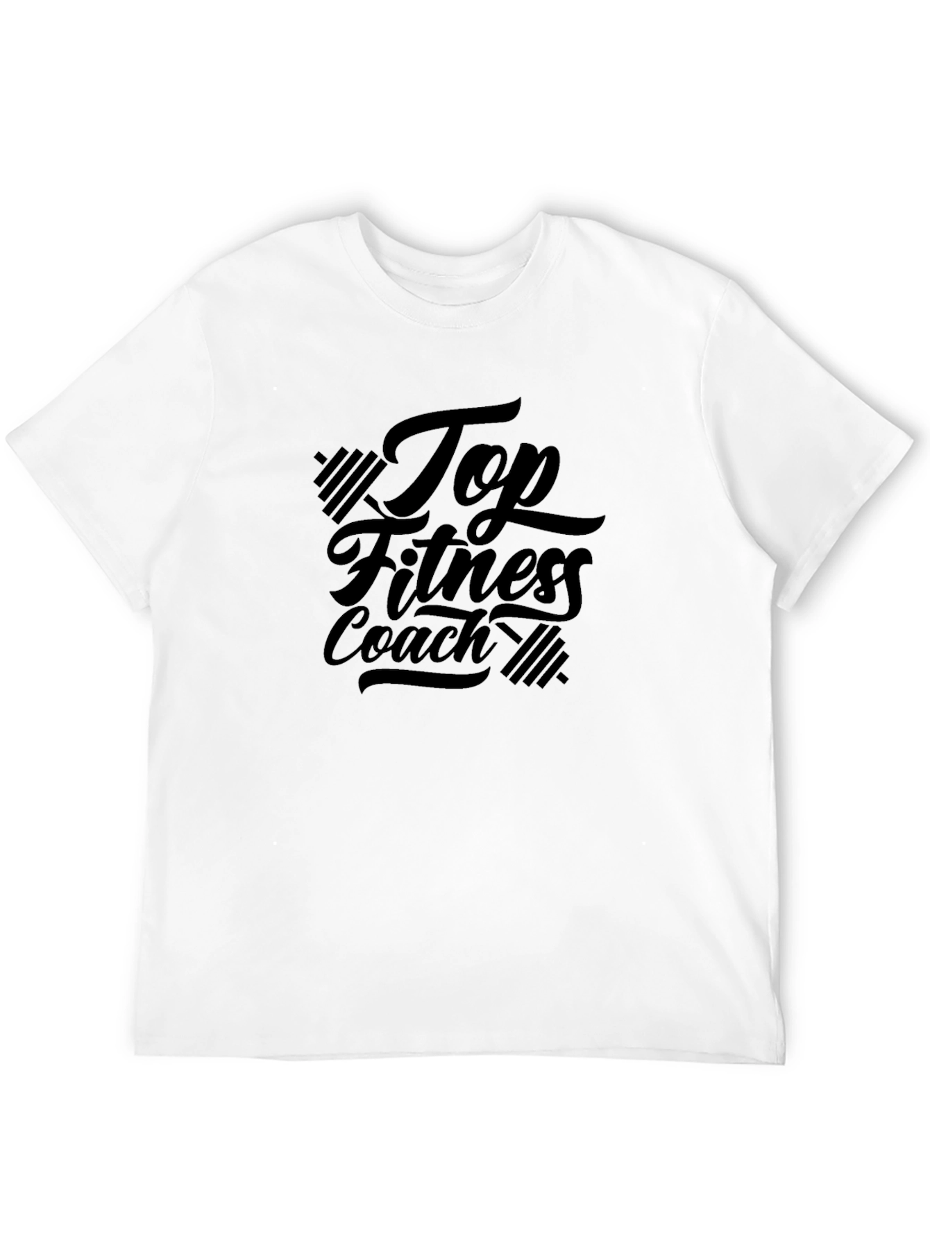 Top Fitness Coach Black Graphic Tee