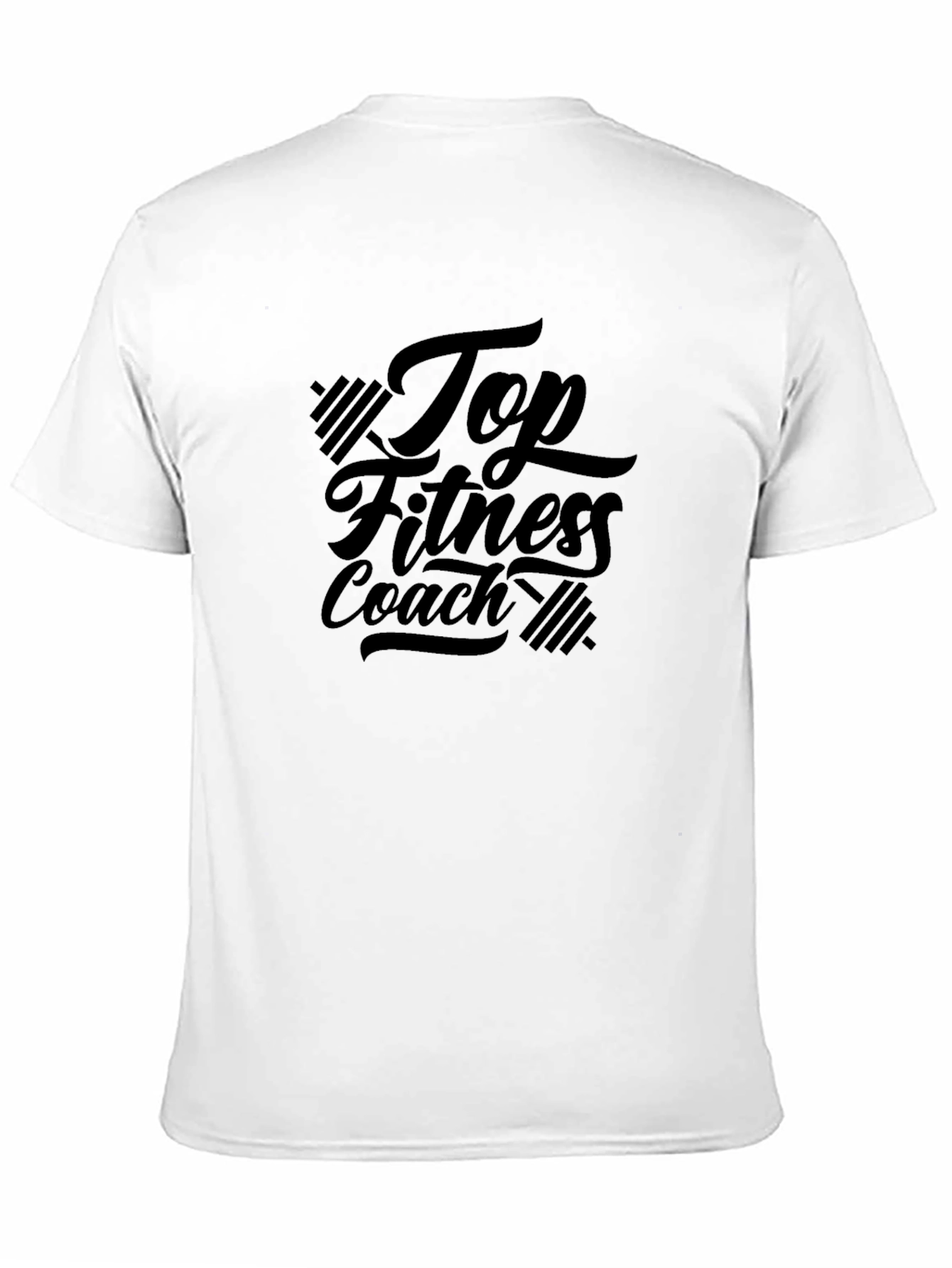 Top Fitness Coach Black Graphic Tee