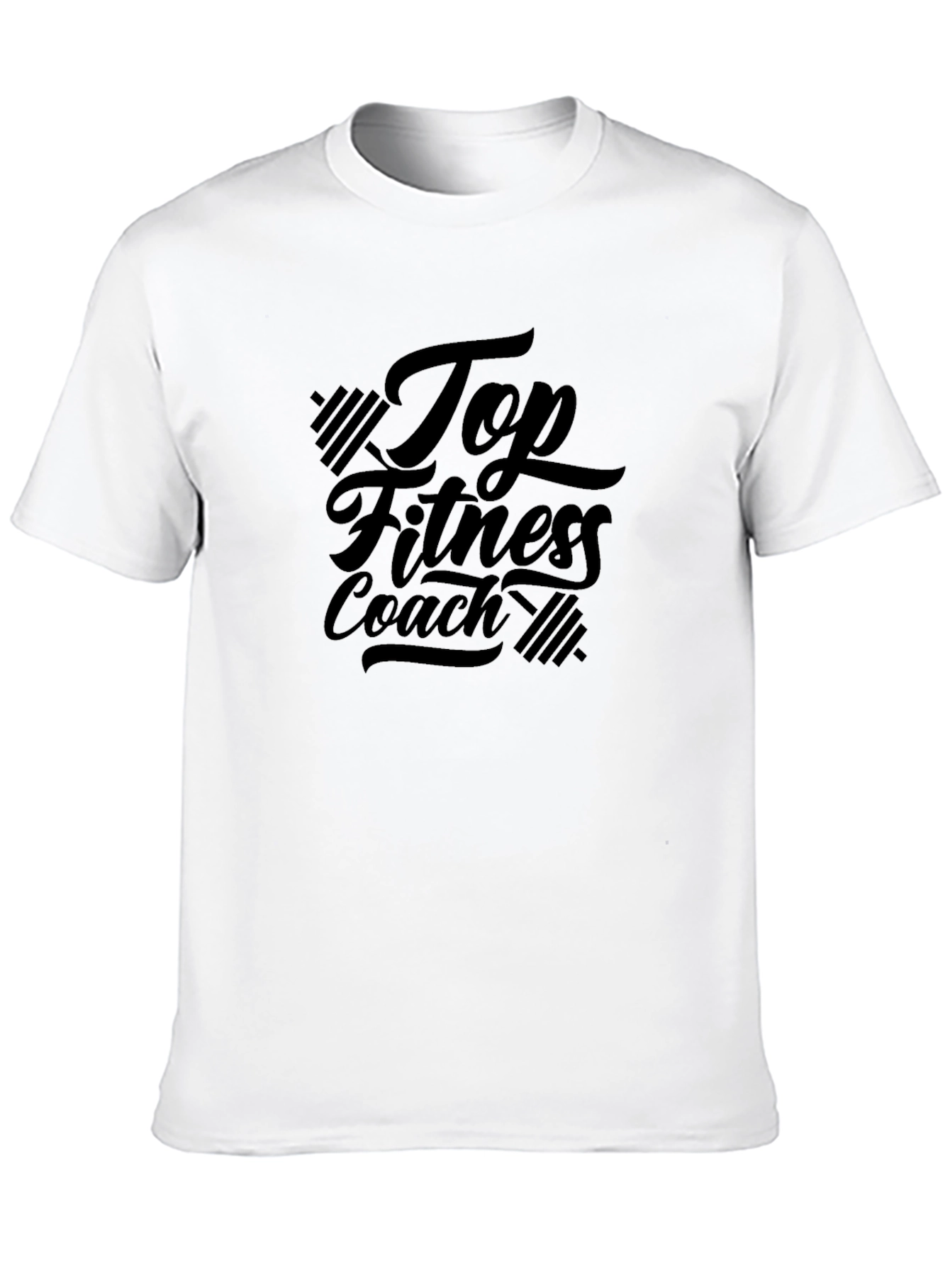 Top Fitness Coach Black Graphic Tee