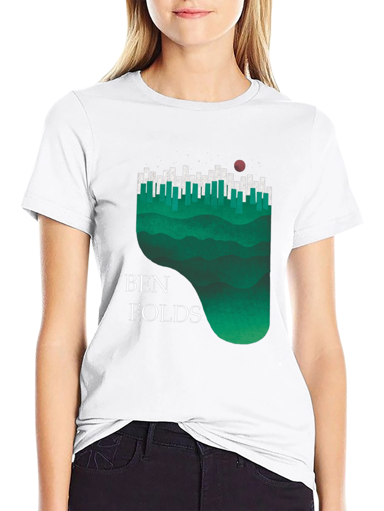 Ben Folds Piano Landscape Graphic Tee - Black
