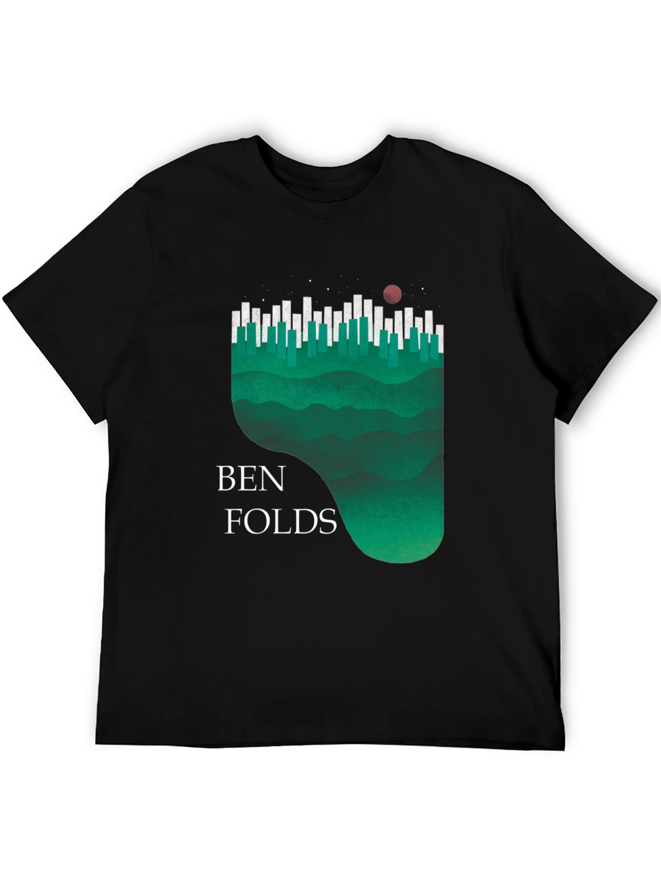 Ben Folds Piano Landscape Graphic Tee - Black