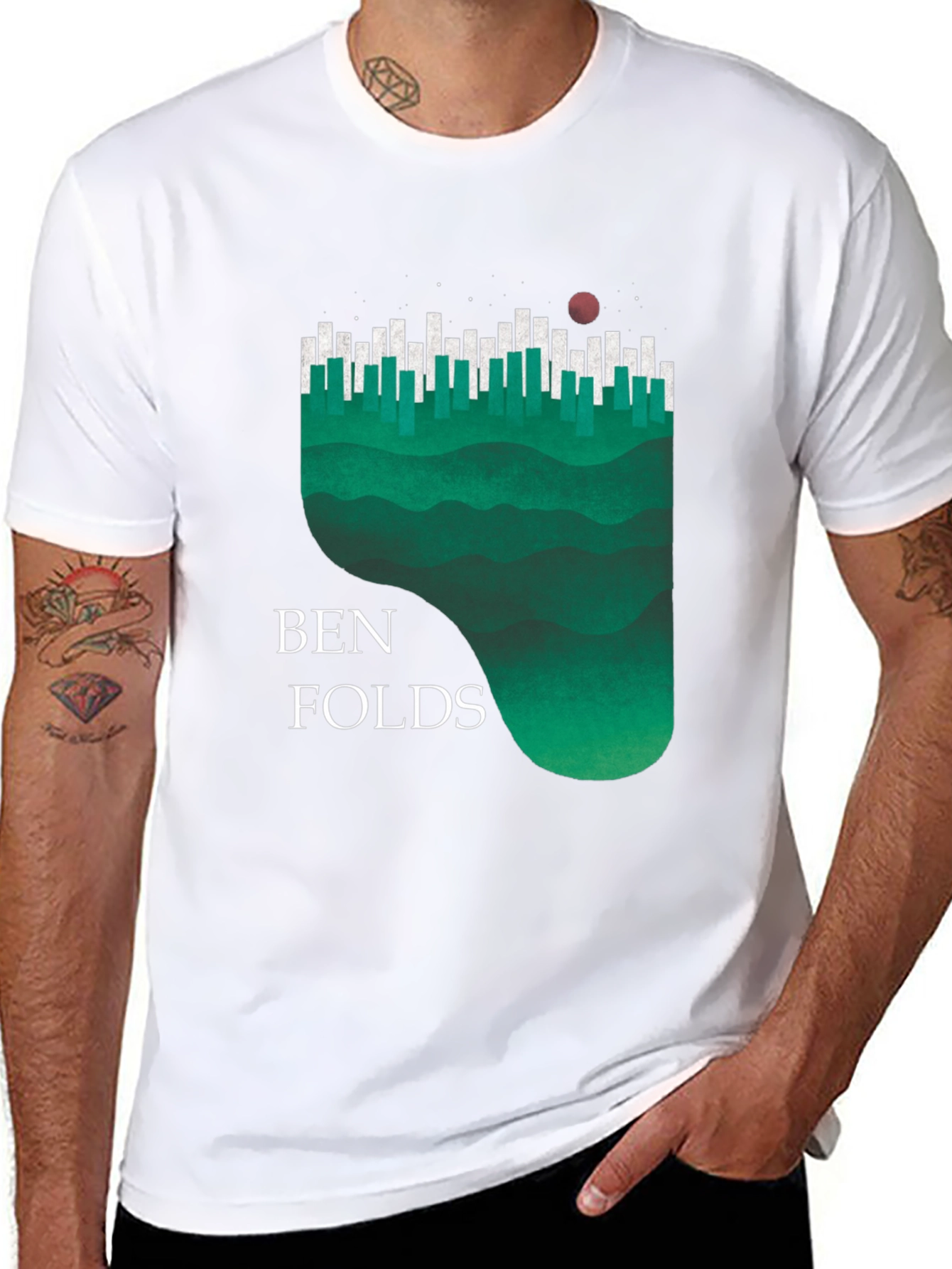 Ben Folds Piano Landscape Graphic Tee - Black