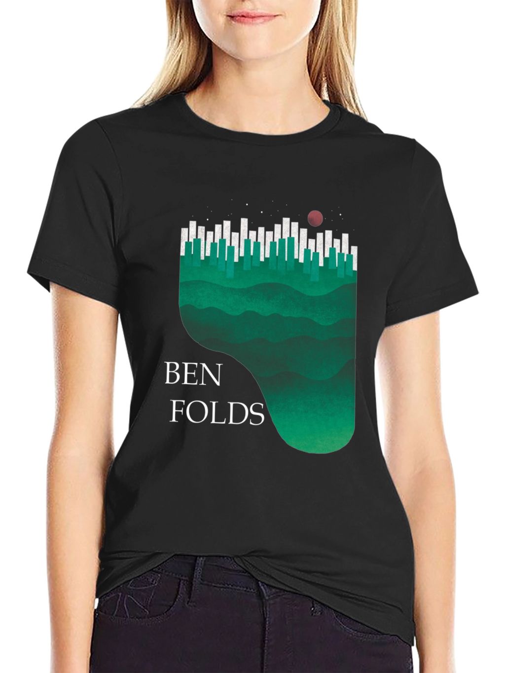 Ben Folds Piano Landscape Graphic Tee - Black