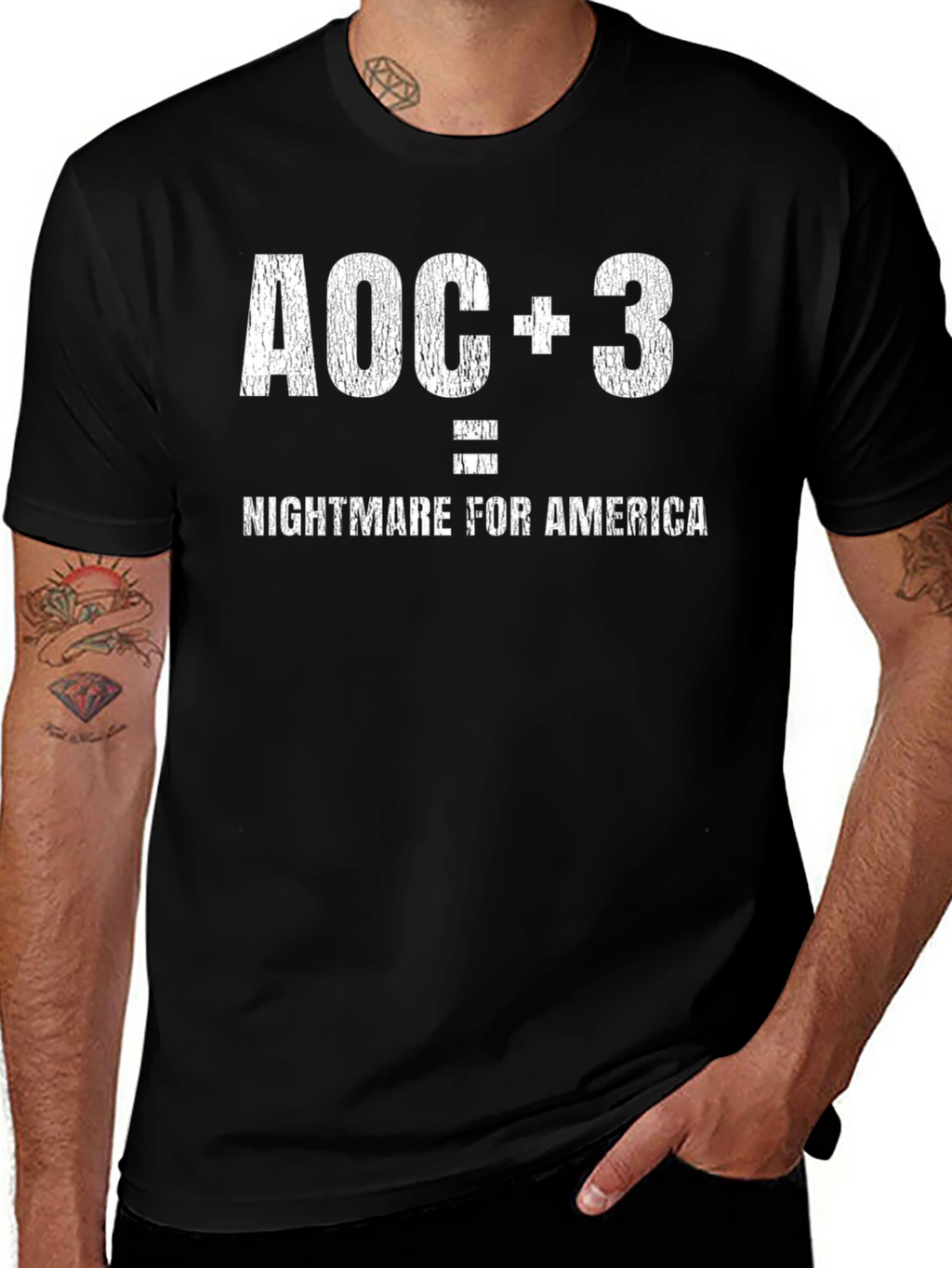 AOC+3 Nightmare for America Graphic Tee