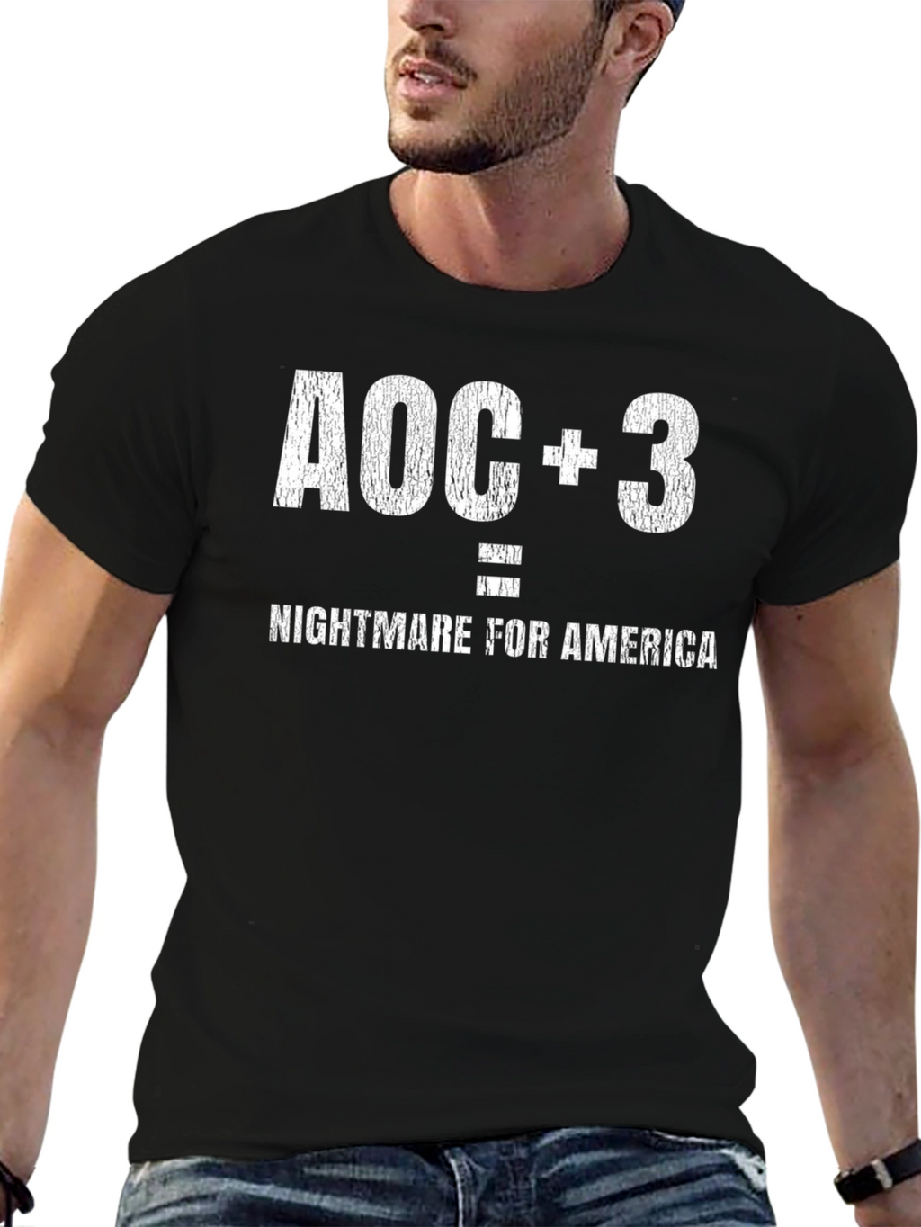 AOC+3 Nightmare for America Graphic Tee