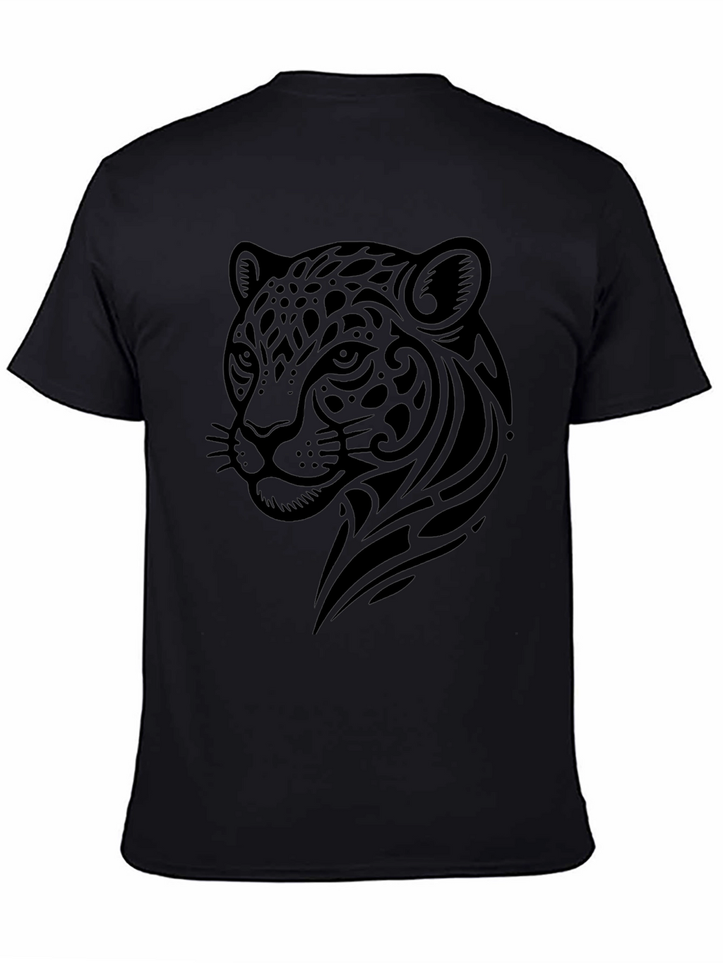 Jaguar Tribal Graphic Black T-Shirt