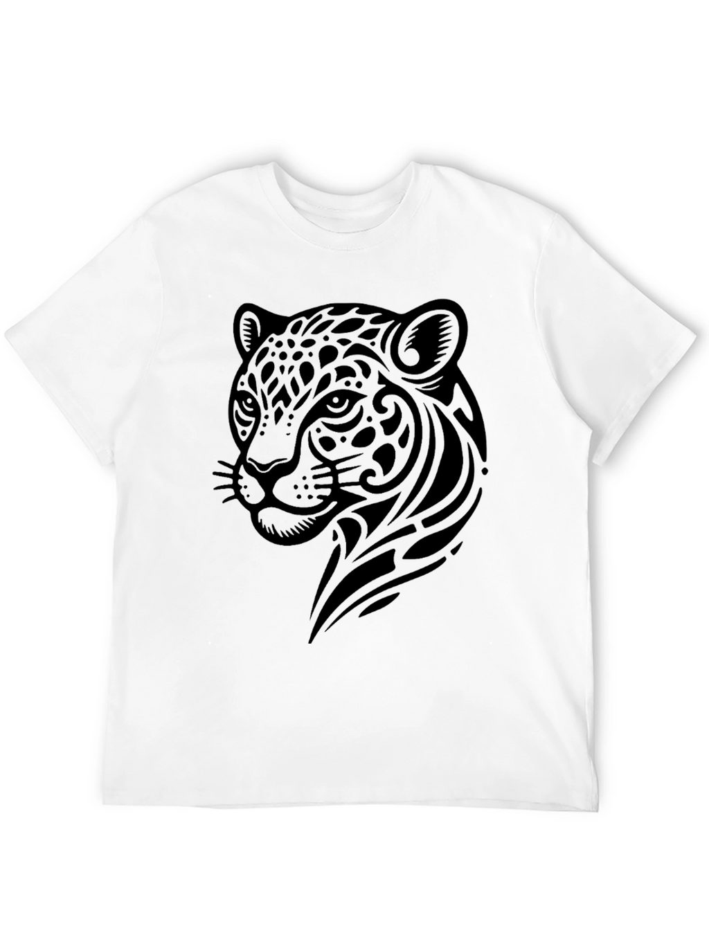 Jaguar Tribal Graphic Black T-Shirt