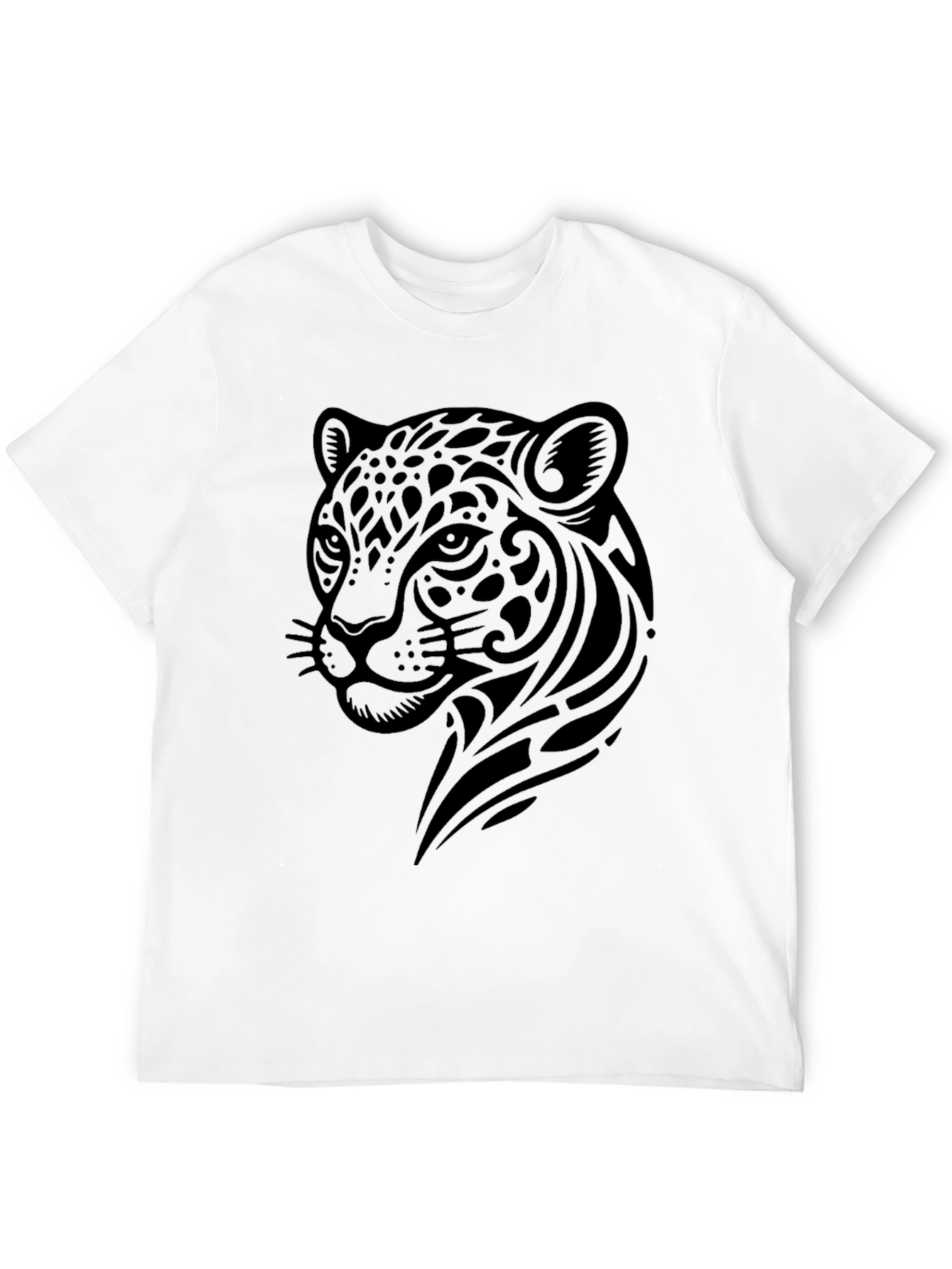 Jaguar Tribal Graphic Black T-Shirt
