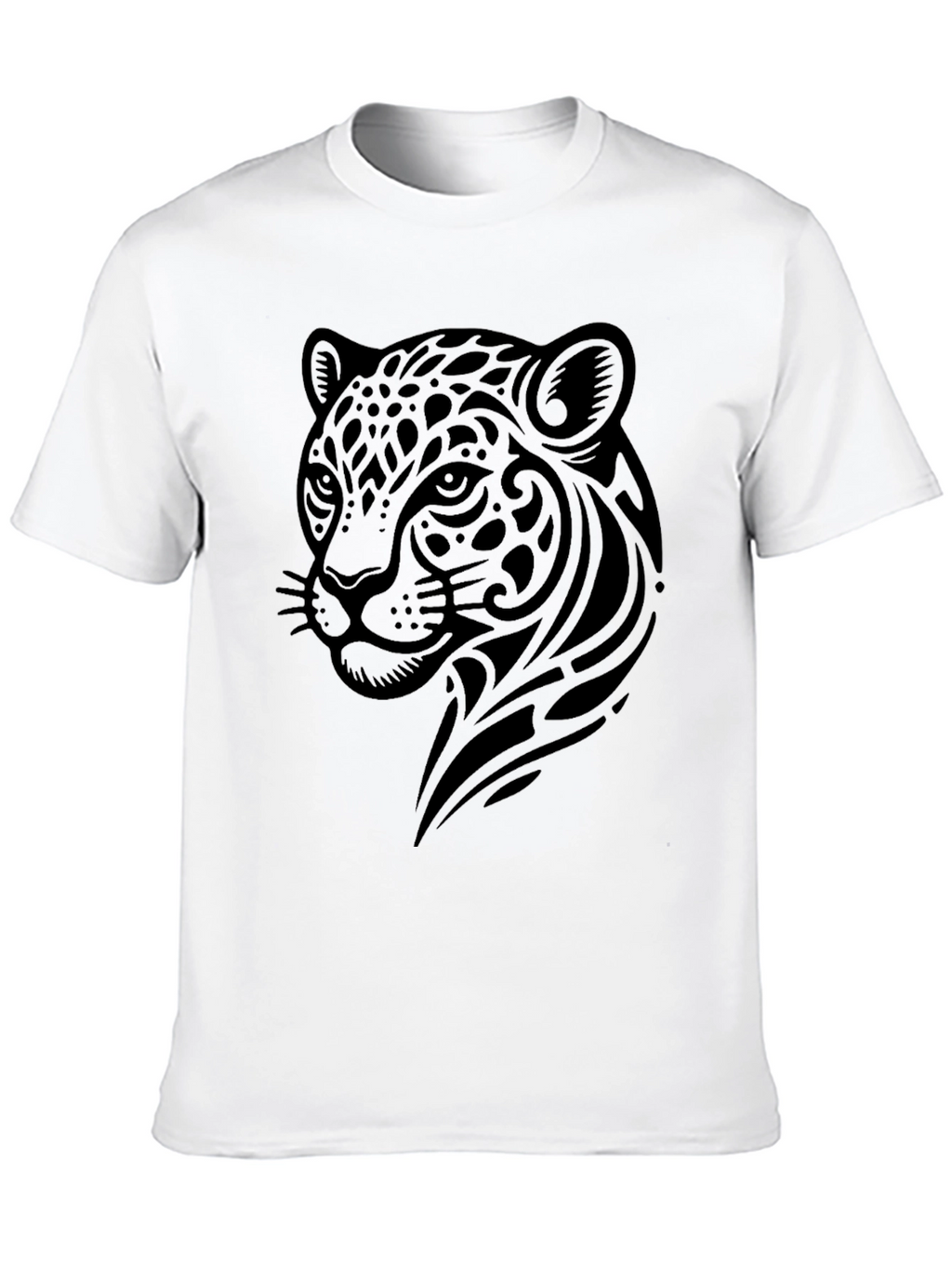 Jaguar Tribal Graphic Black T-Shirt