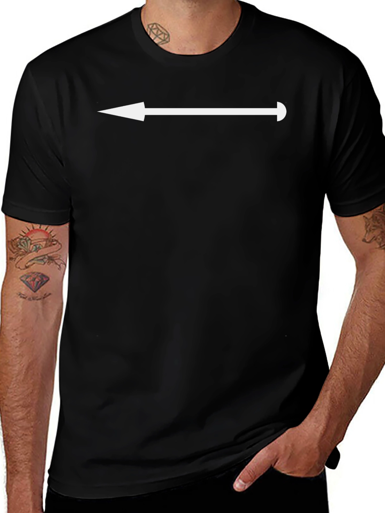 Arrow Graphic Black T-Shirt - Point the Way!