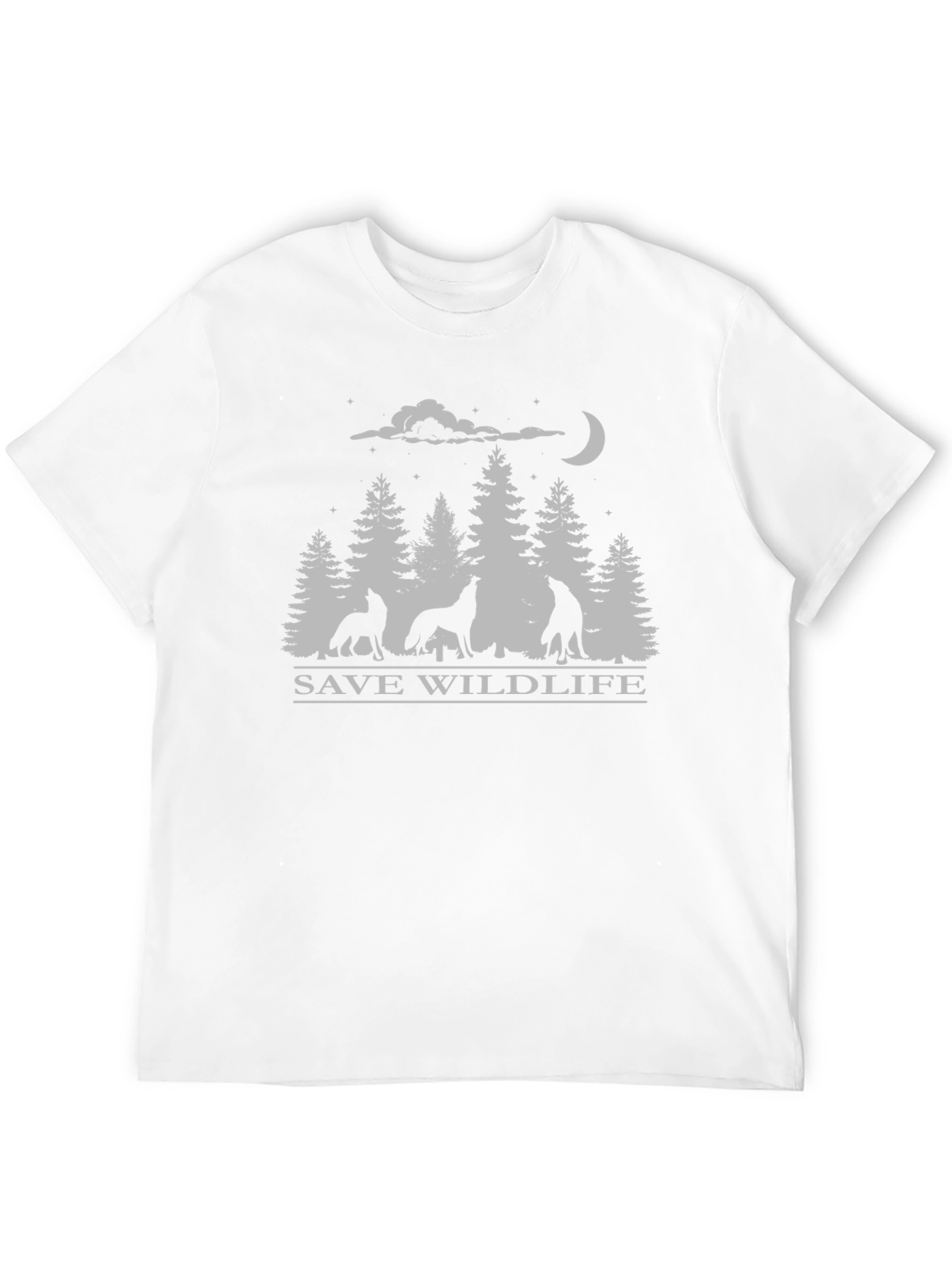 Save Wildlife Wolf Pack Black T-Shirt