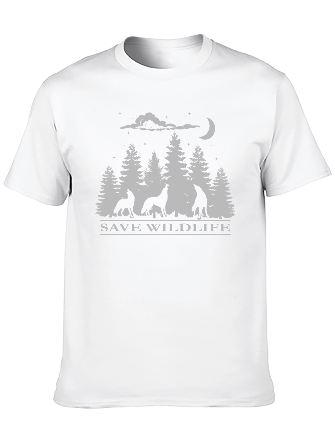 Save Wildlife Wolf Pack Black T-Shirt