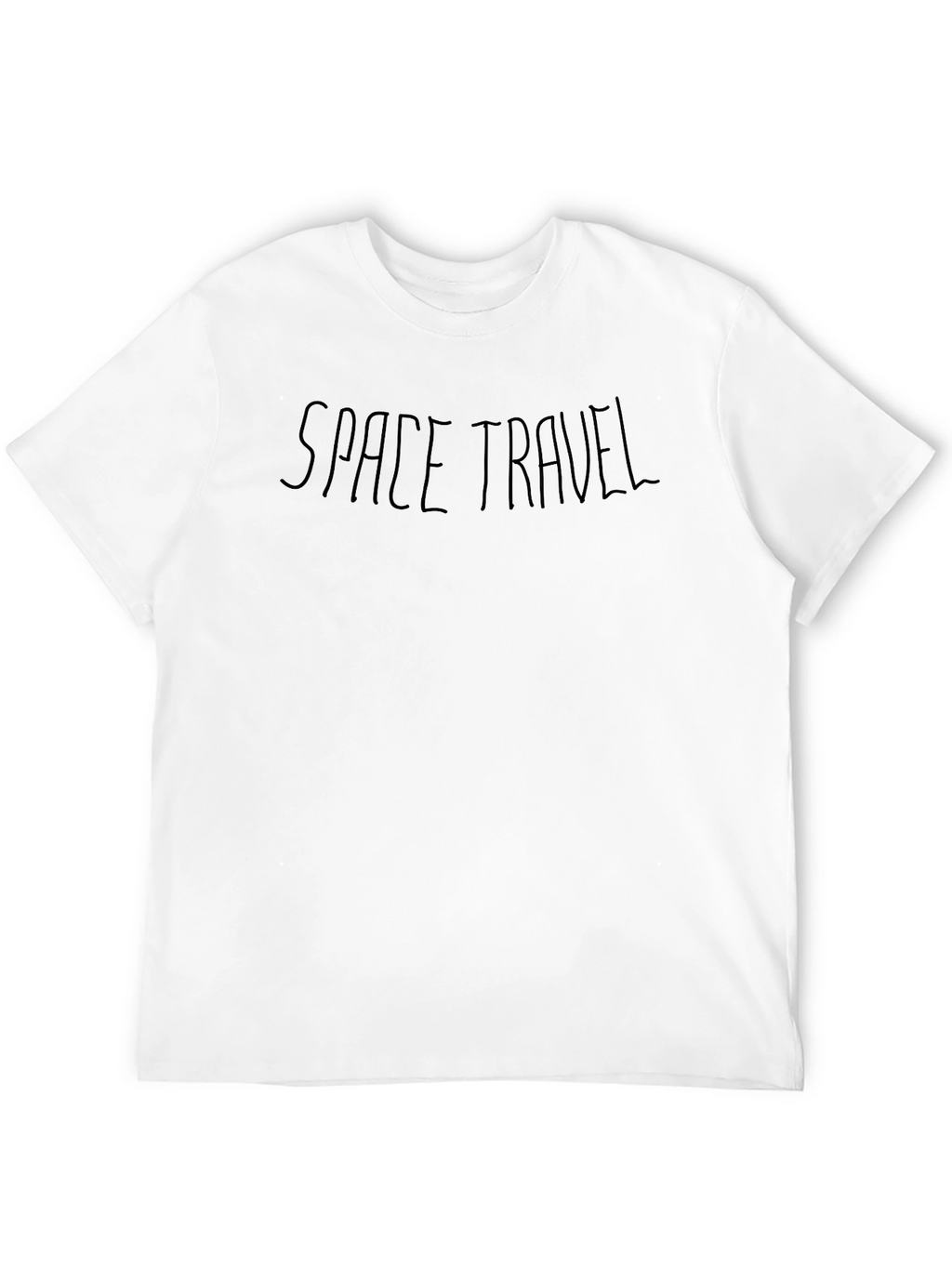 Space Travel T-Shirt - Classic Black Cotton Tee