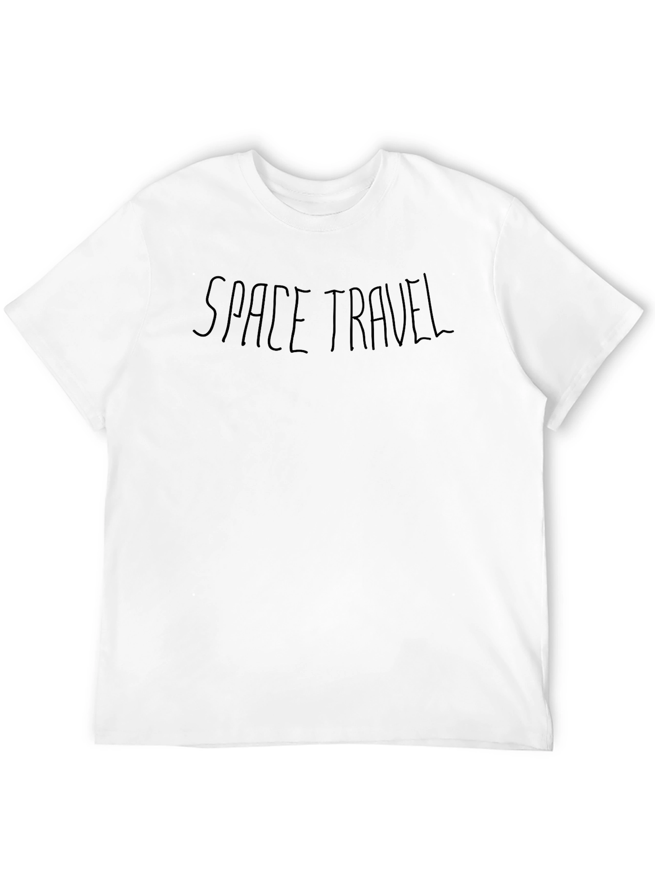 Space Travel T-Shirt - Classic Black Cotton Tee