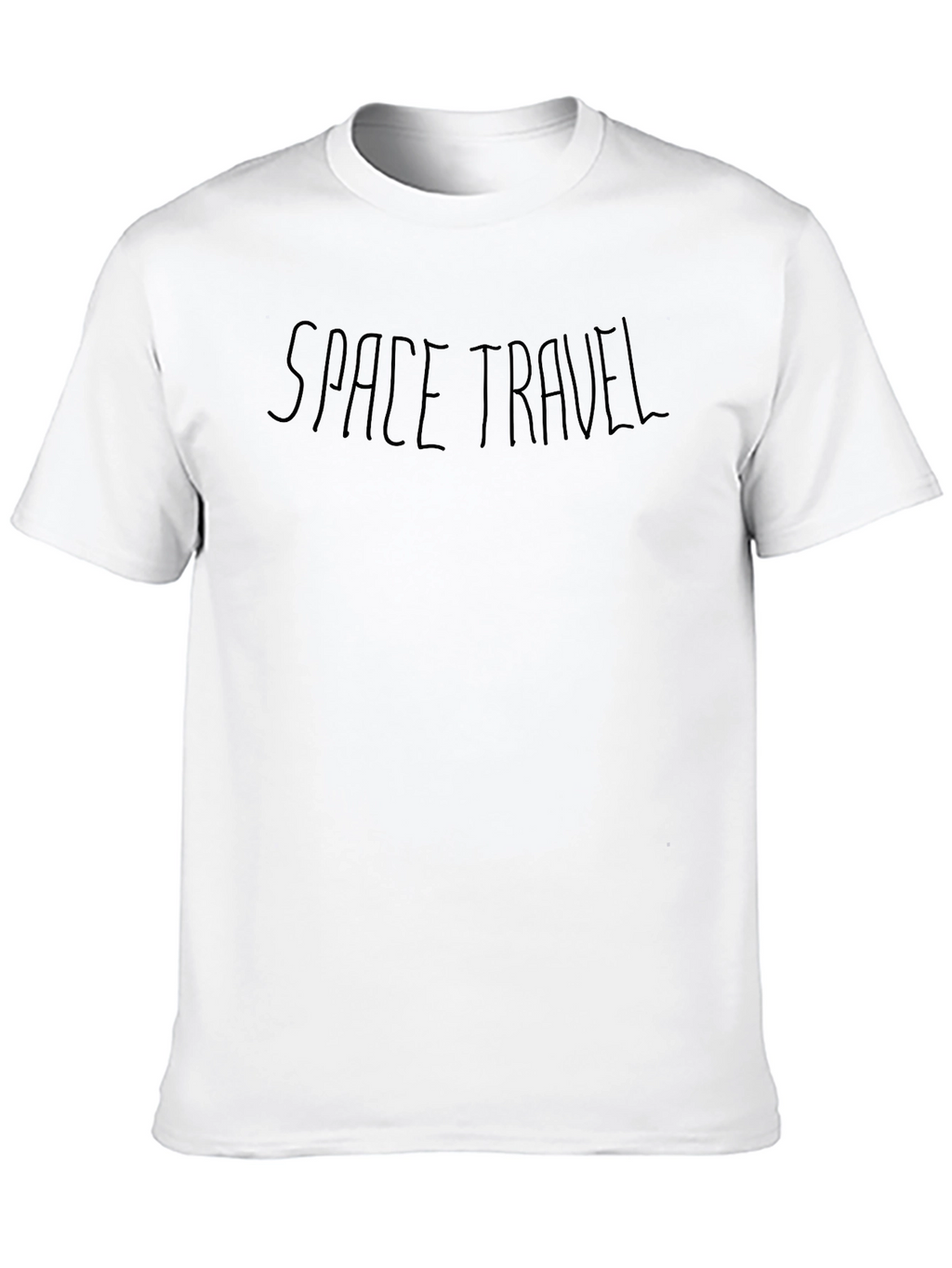 Space Travel T-Shirt - Classic Black Cotton Tee