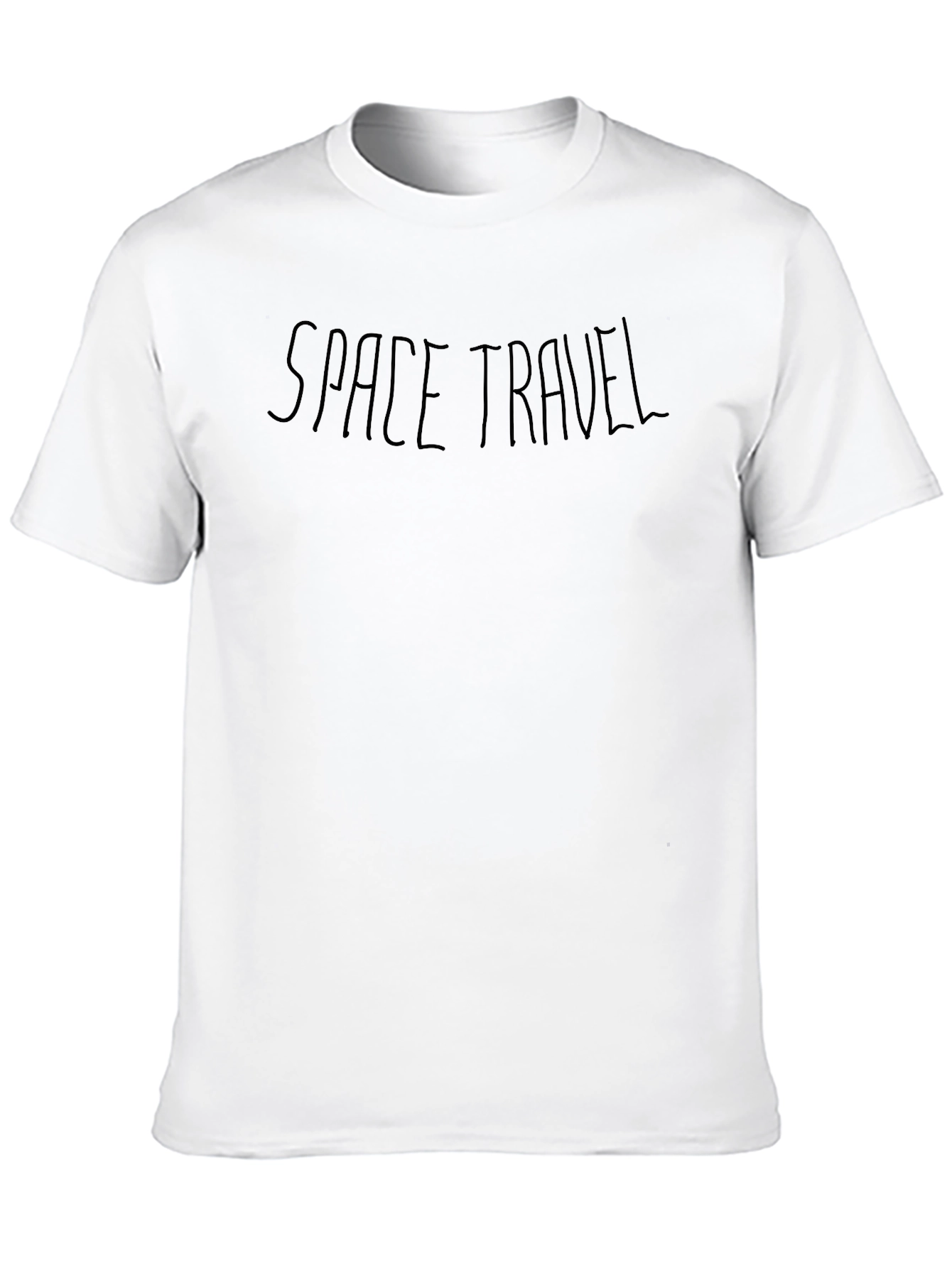 Space Travel T-Shirt - Classic Black Cotton Tee