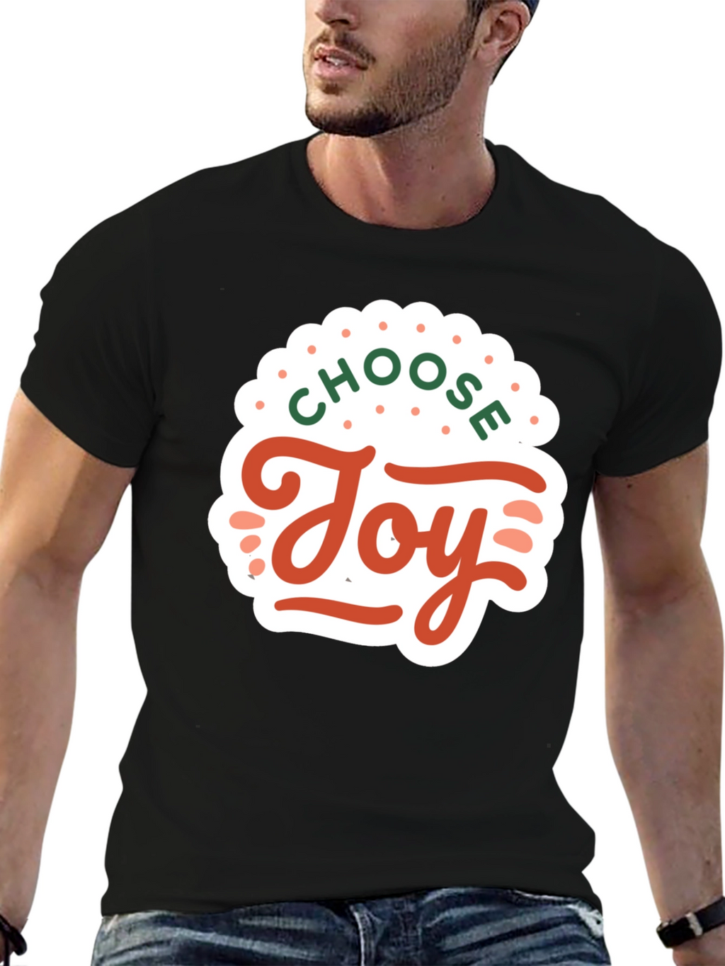 Choose Joy Graphic Tee - Black Short Sleeve