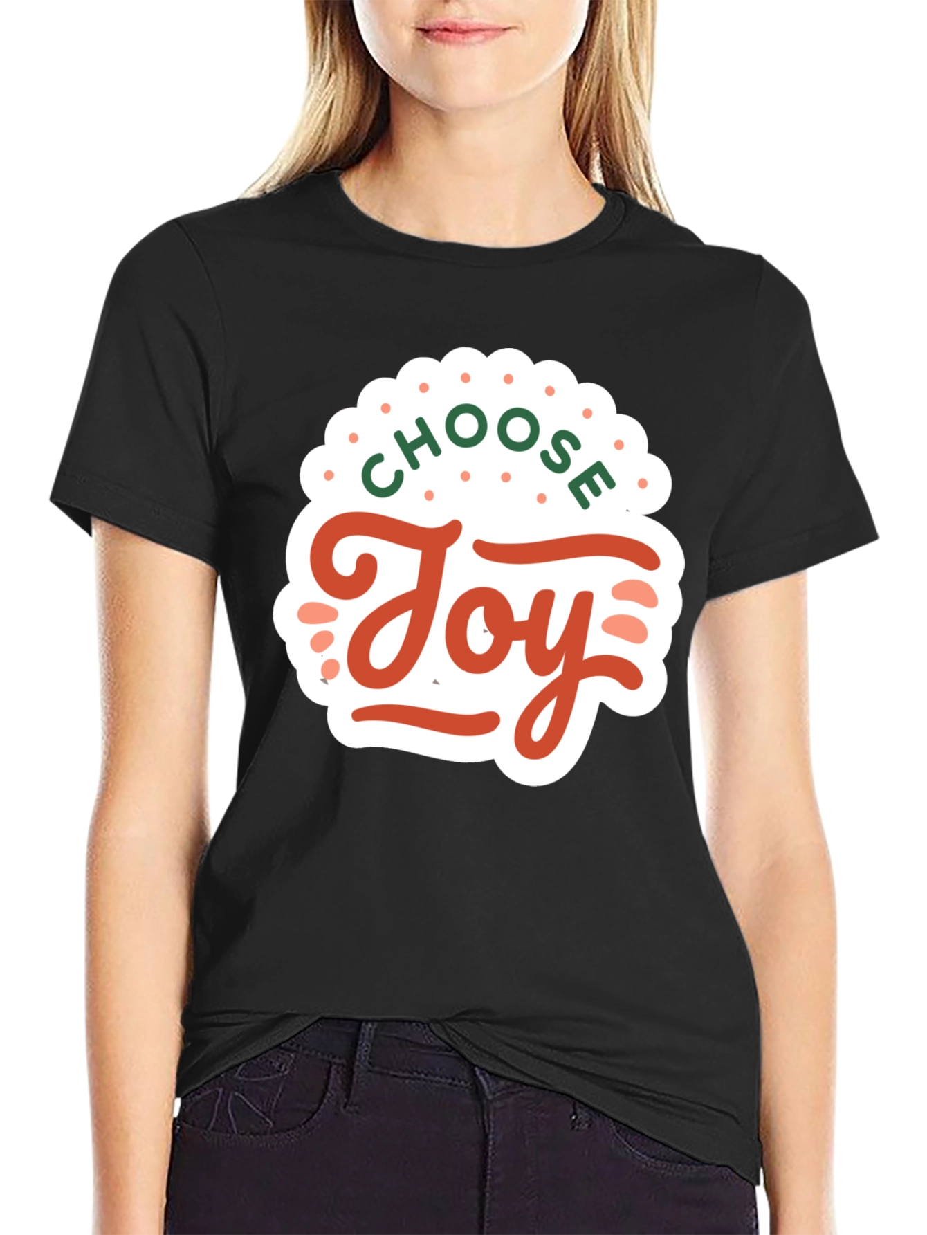 Choose Joy Graphic Tee - Black Short Sleeve