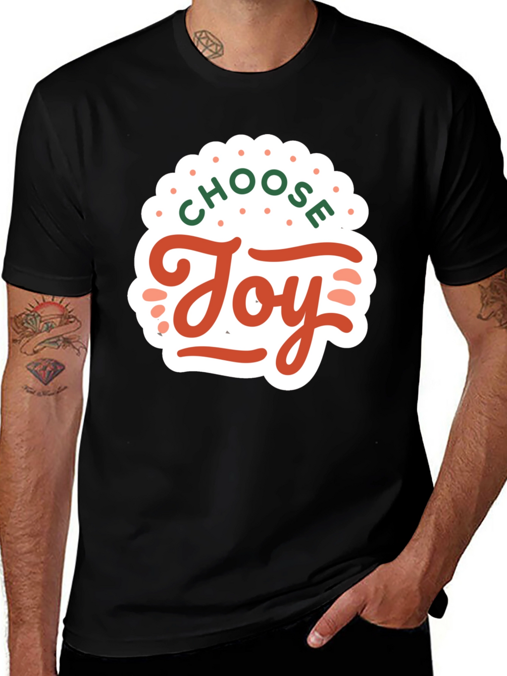 Choose Joy Graphic Tee - Black Short Sleeve