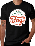 Choose Joy Graphic Tee - Black Short Sleeve