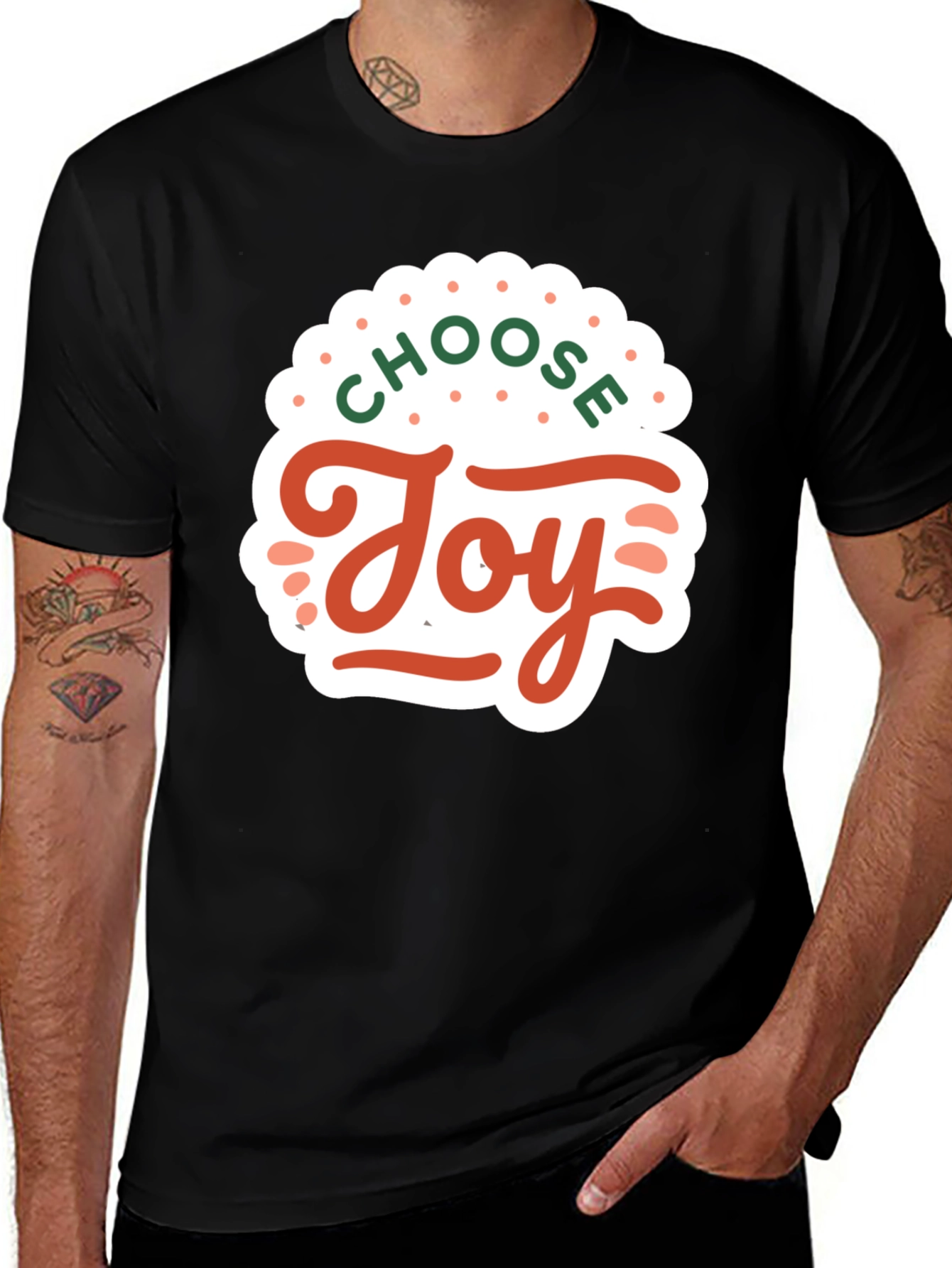 Choose Joy Graphic Tee - Black Short Sleeve
