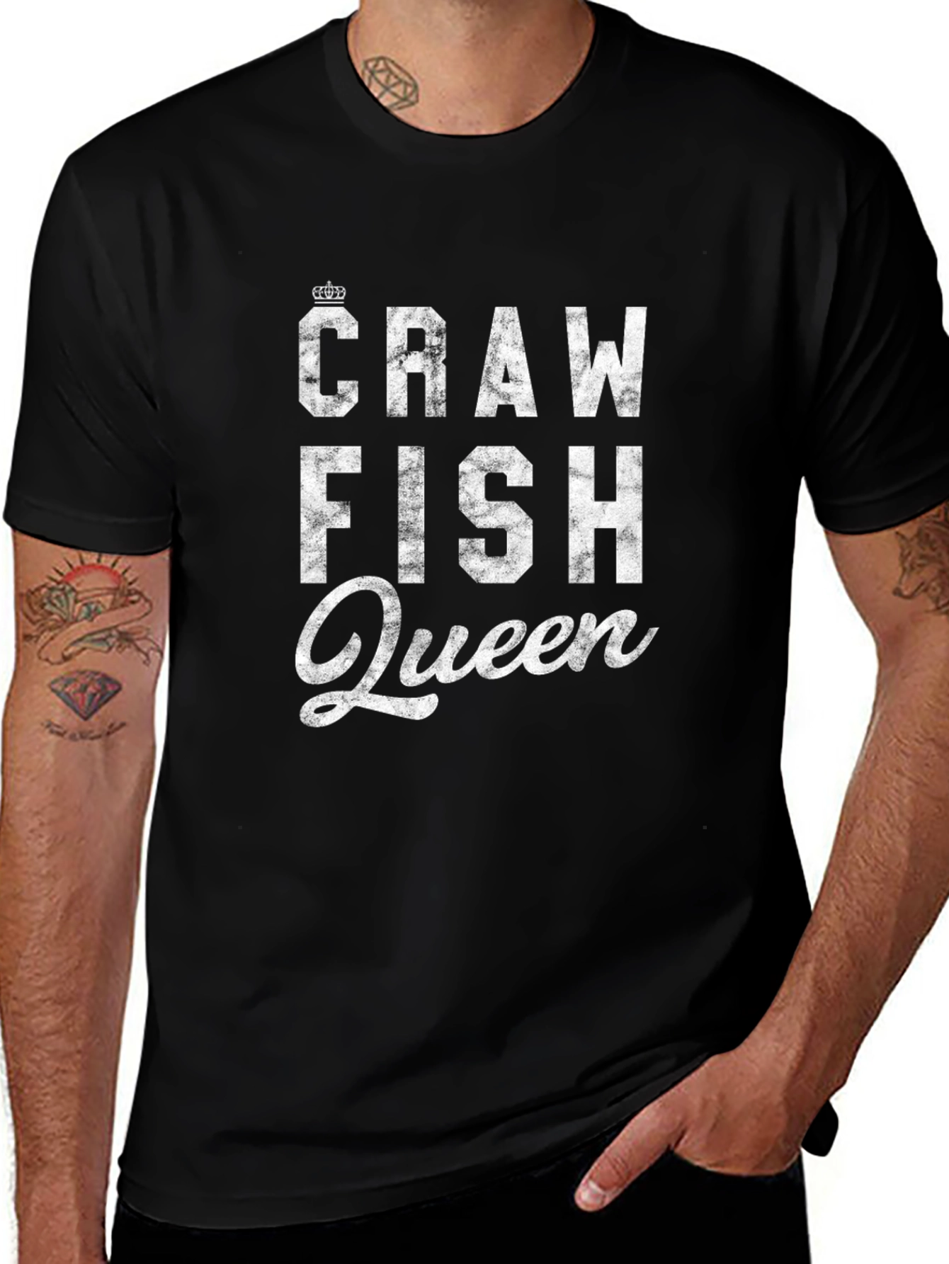Crawfish Queen Graphic Tee - Black