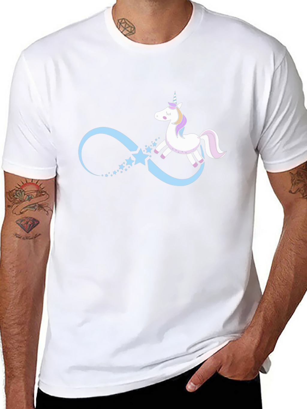 Unicorn Infinity Black T-Shirt
