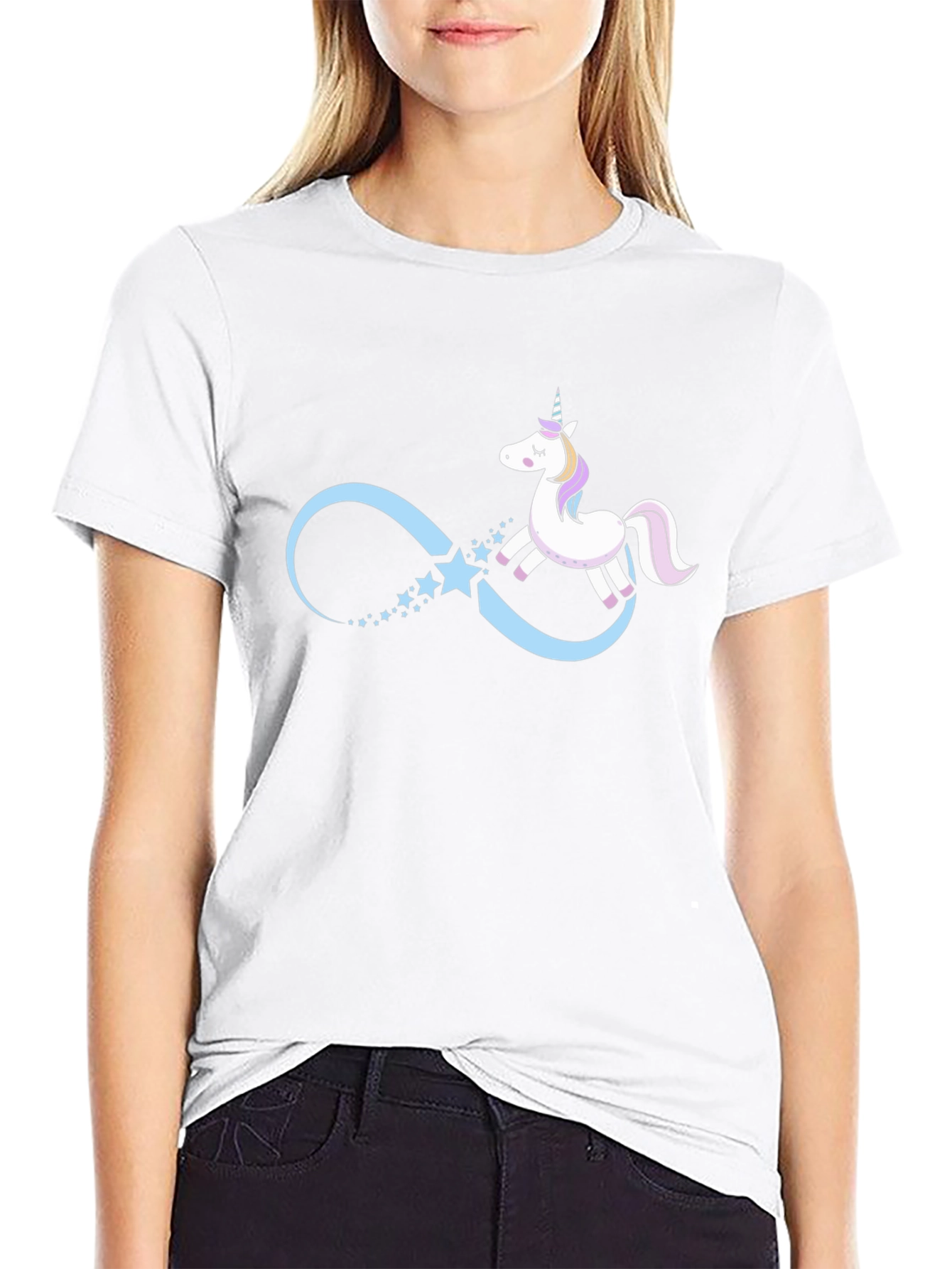 Unicorn Infinity Black T-Shirt