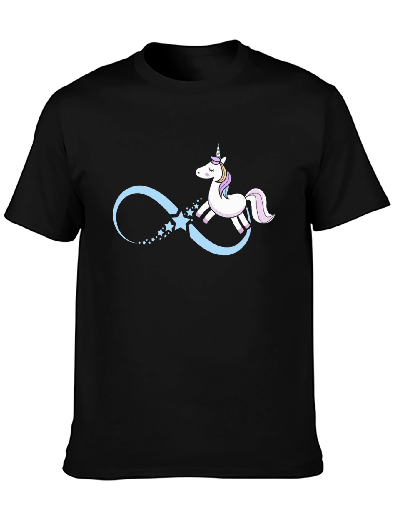 Unicorn Infinity Black T-Shirt