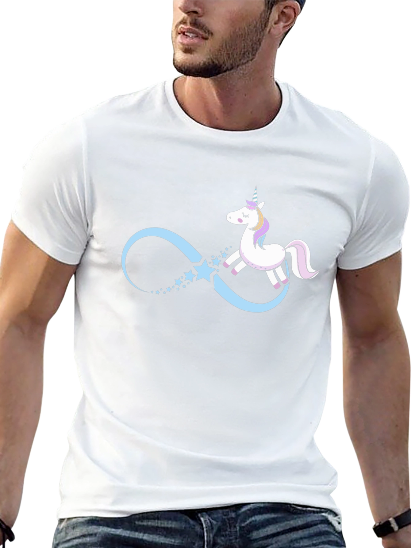 Unicorn Infinity Black T-Shirt