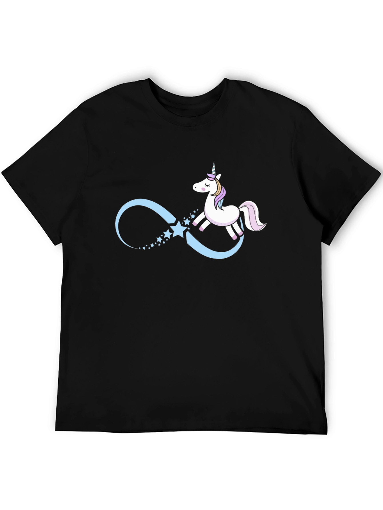 Unicorn Infinity Black T-Shirt