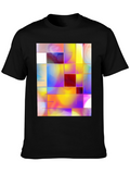 Abstract Grid Art Graphic Tee