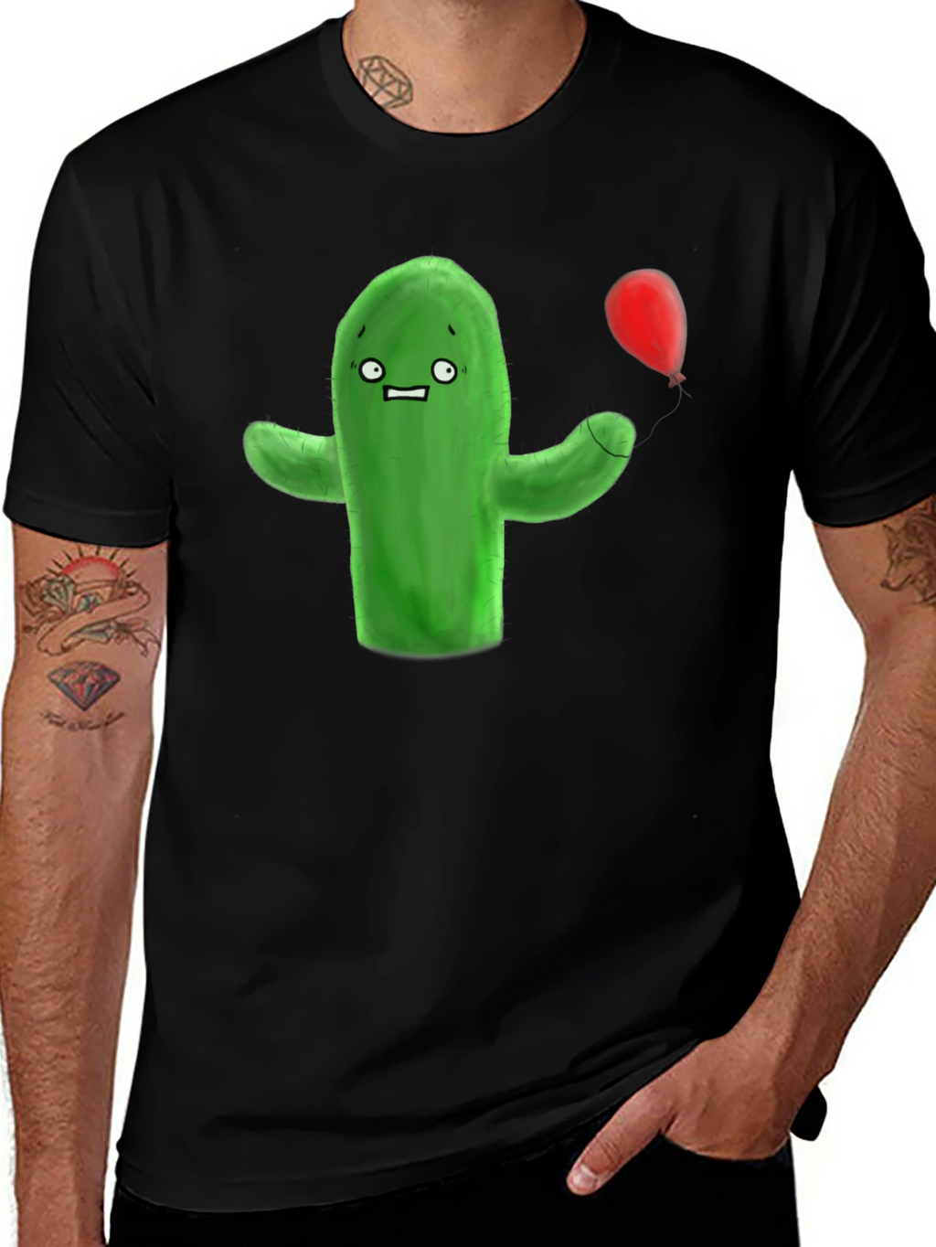 Funny Cactus T-Shirt - Cartoon Graphic Tee