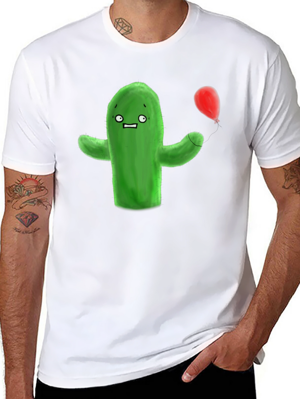 Funny Cactus T-Shirt - Cartoon Graphic Tee