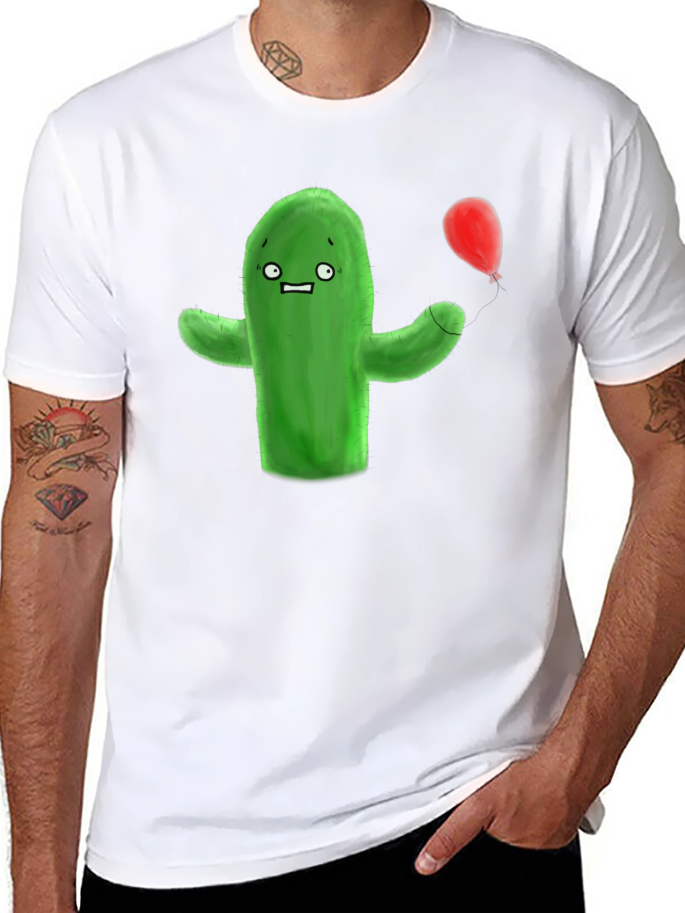 Funny Cactus T-Shirt - Cartoon Graphic Tee