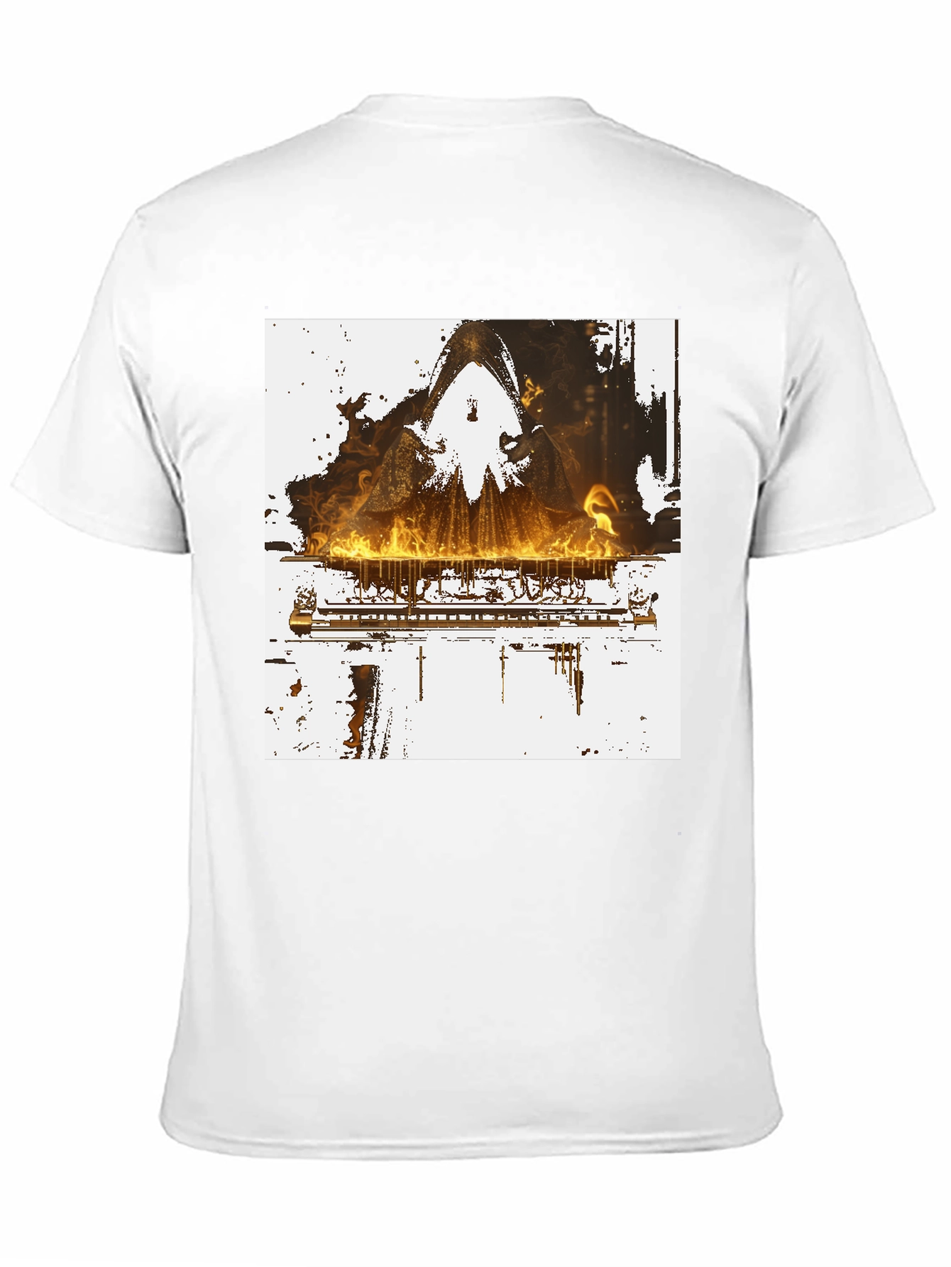 Piano on Fire Graphic Tee