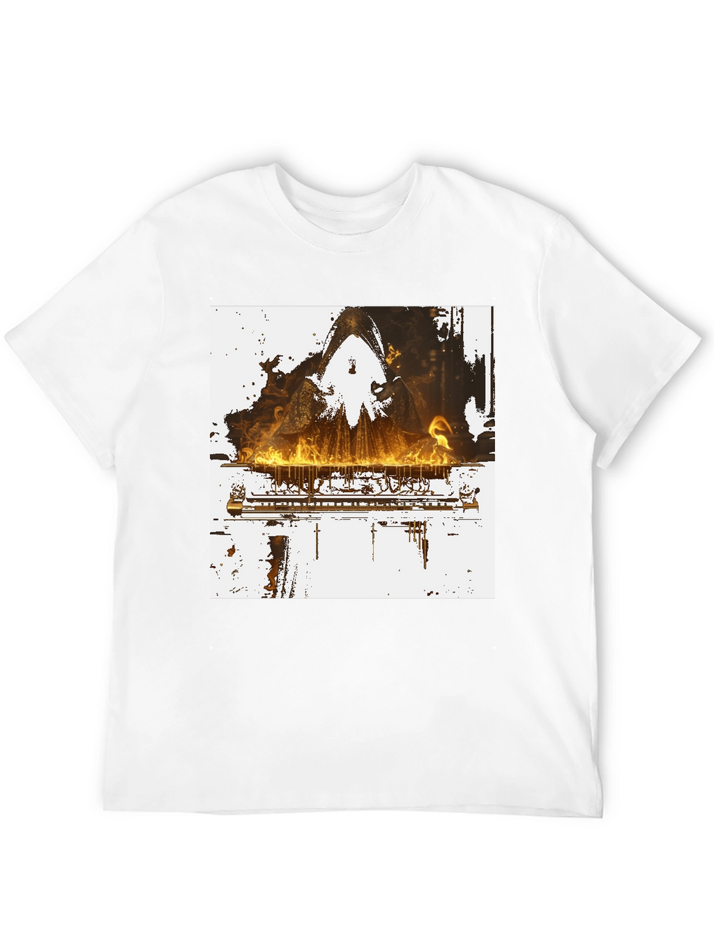 Piano on Fire Graphic Tee