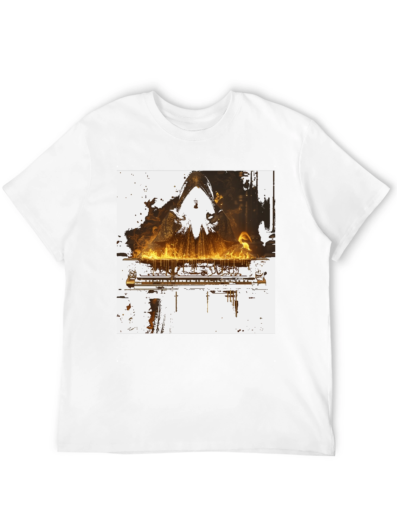 Piano on Fire Graphic Tee