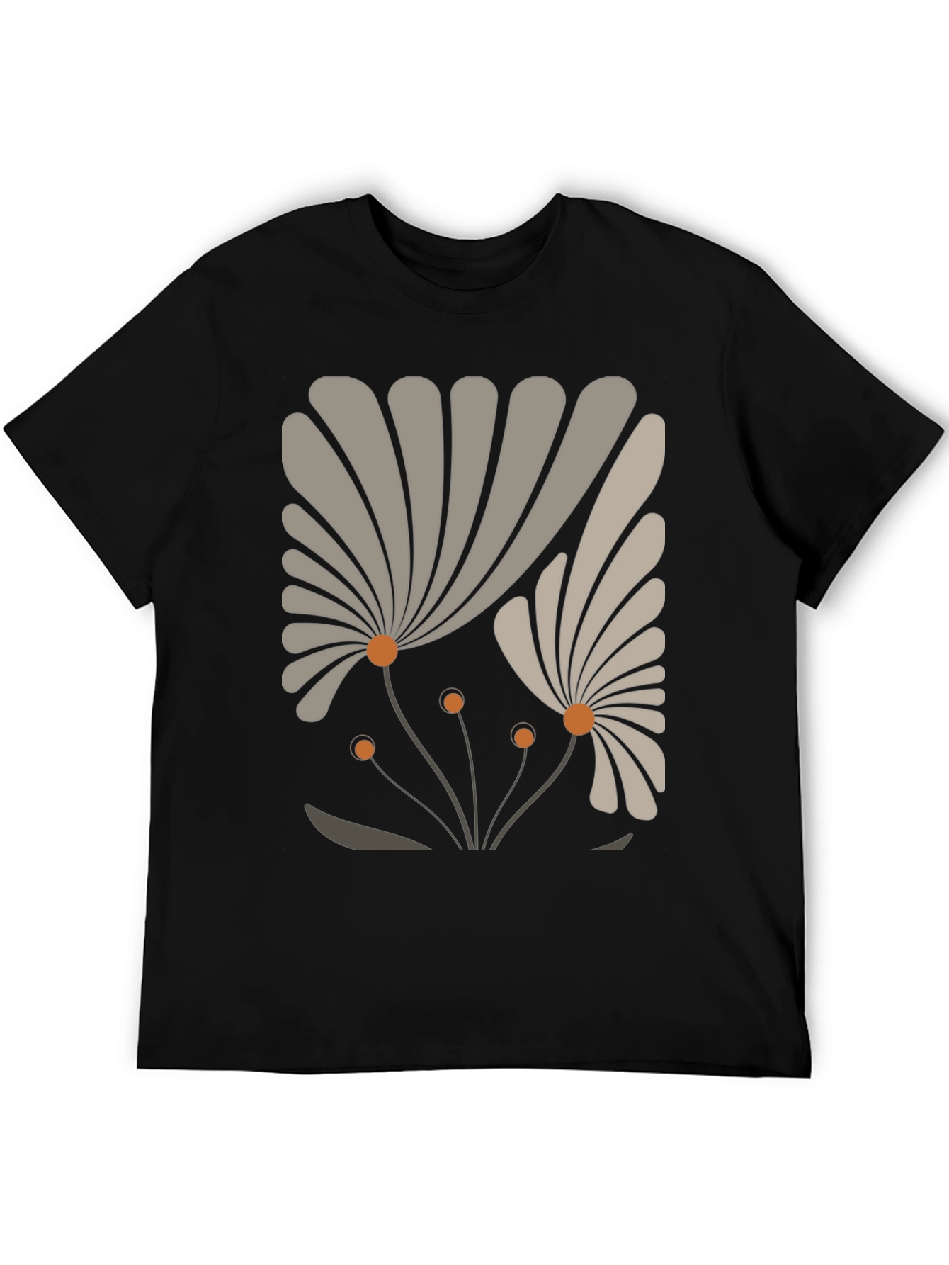 Abstract Floral Graphic Tee - Stylish Modern Design