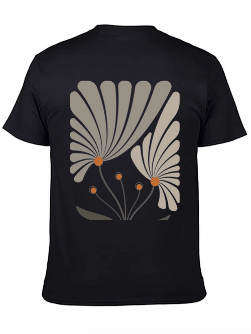 Abstract Floral Graphic Tee - Stylish Modern Design