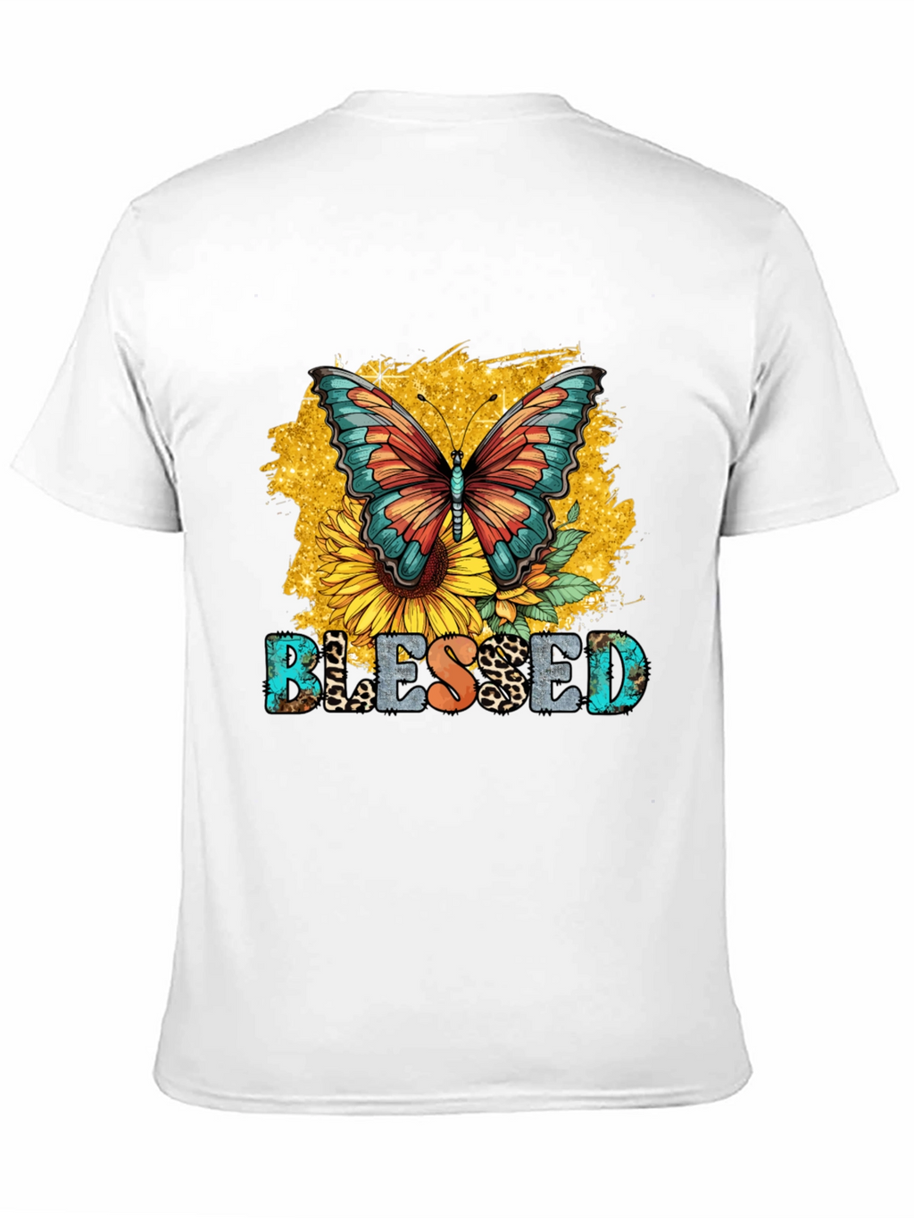 Blessed Butterfly Sunflower Graphic T-Shirt