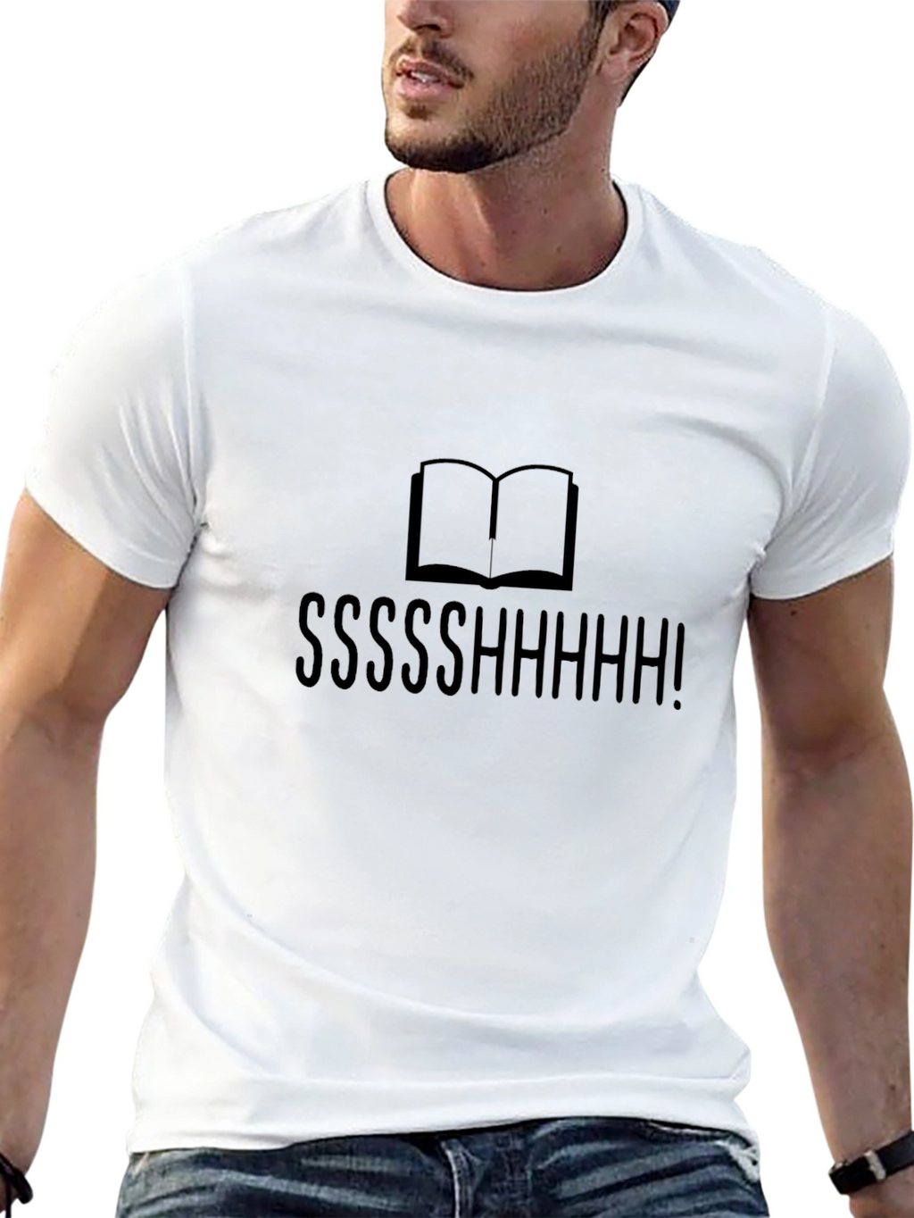 Shhh! Book Lovers Black T-Shirt