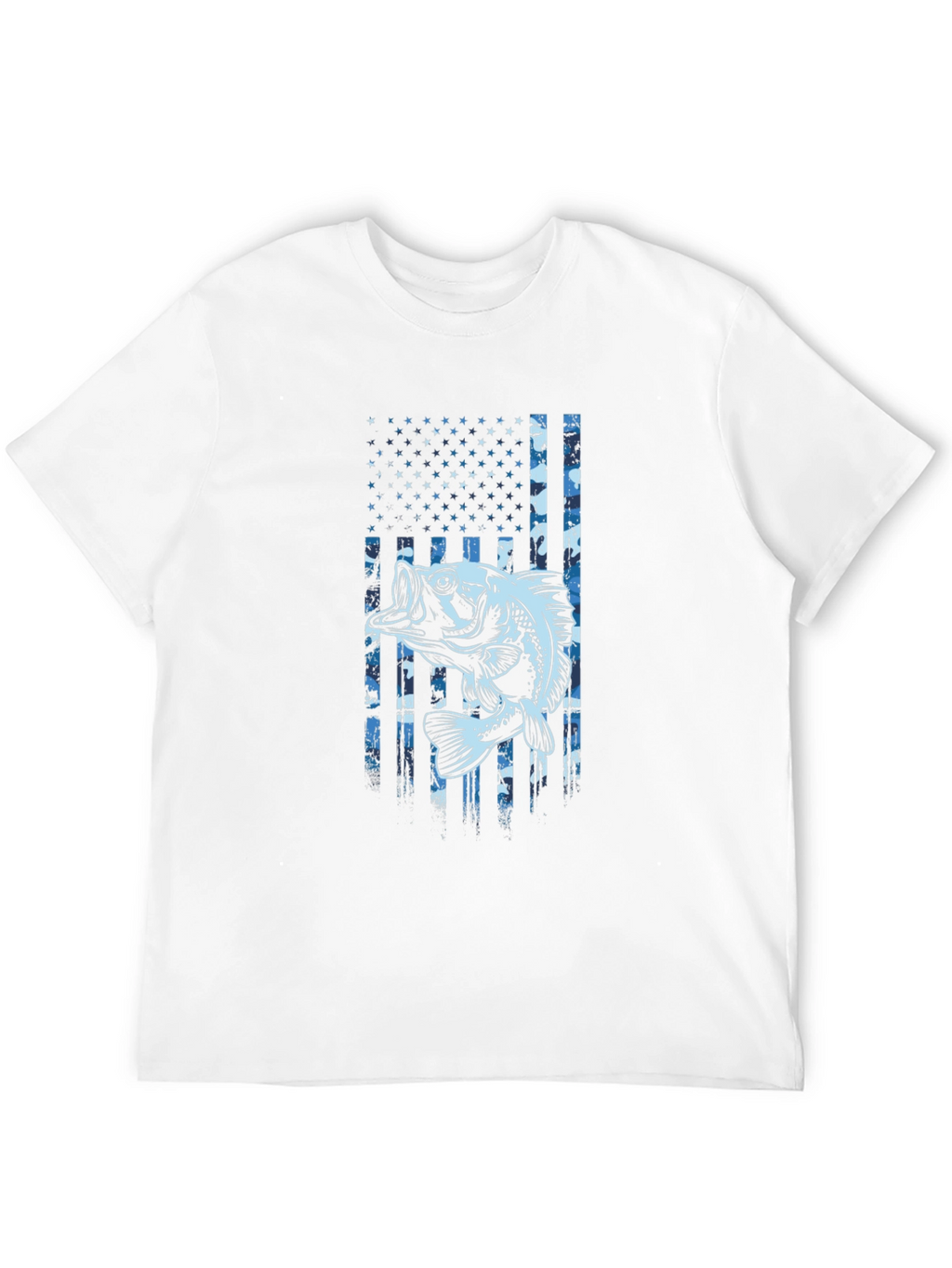 Bass Fishing American Flag T-Shirt
