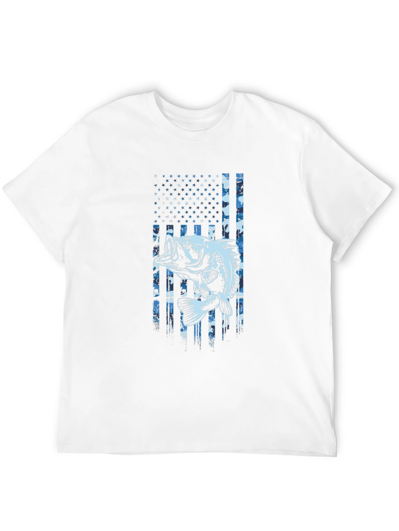 Bass Fishing American Flag T-Shirt