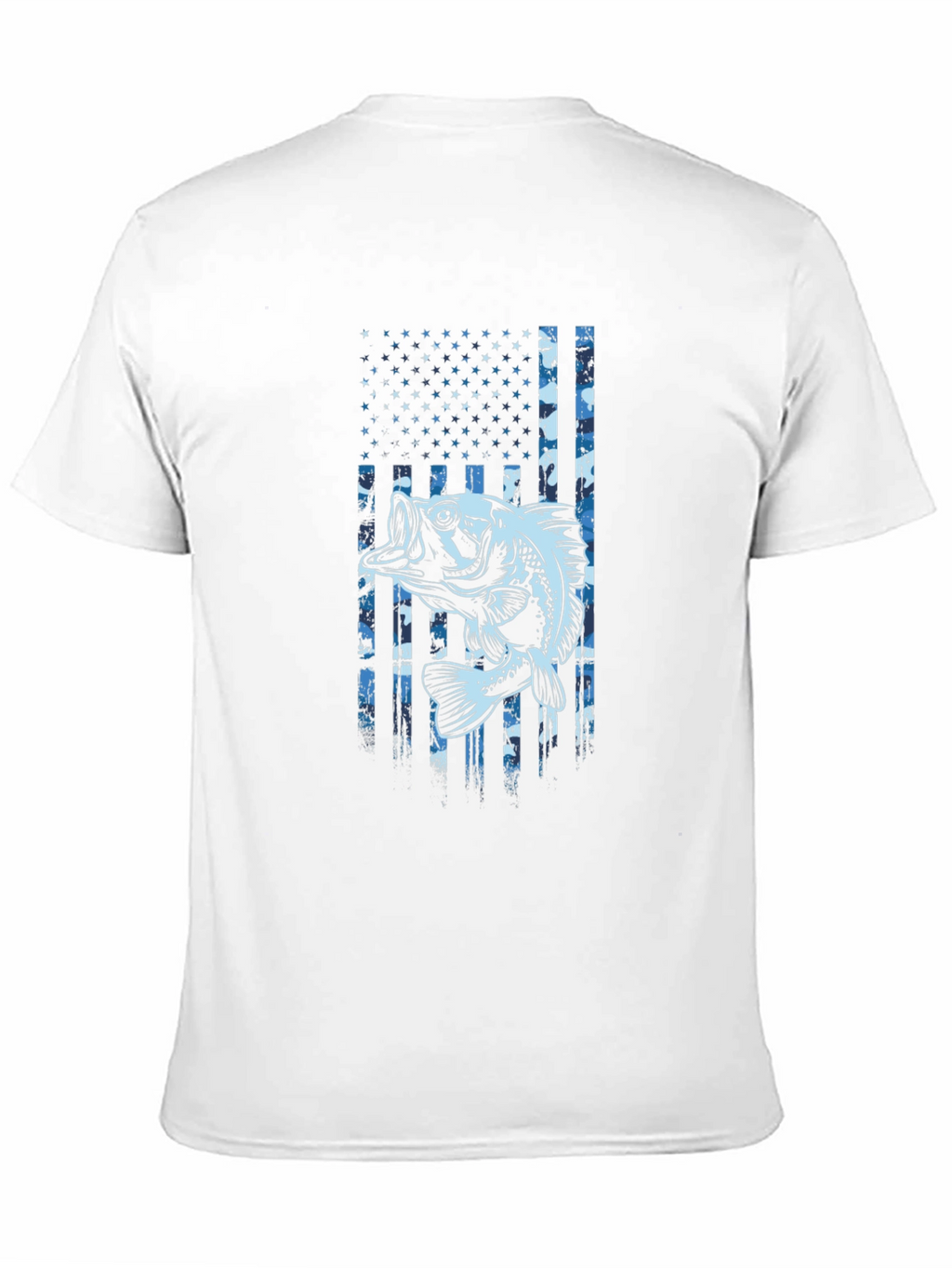 Bass Fishing American Flag T-Shirt