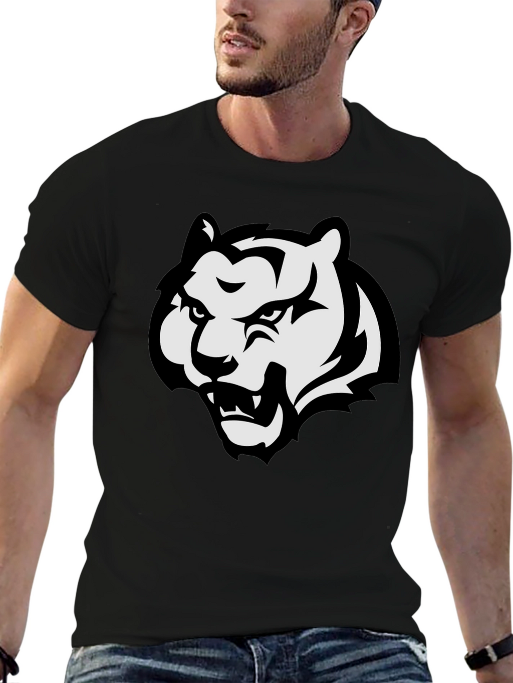 Black Tiger Graphic Tee - Fierce Style!