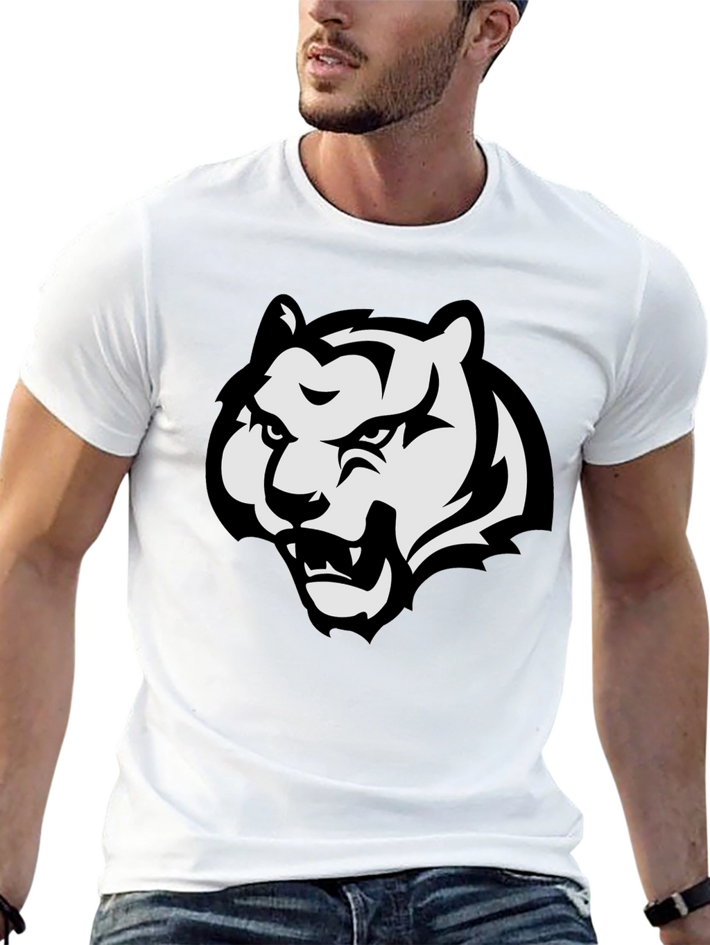 Black Tiger Graphic Tee - Fierce Style!