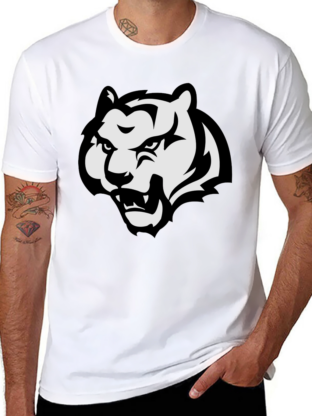 Black Tiger Graphic Tee - Fierce Style!
