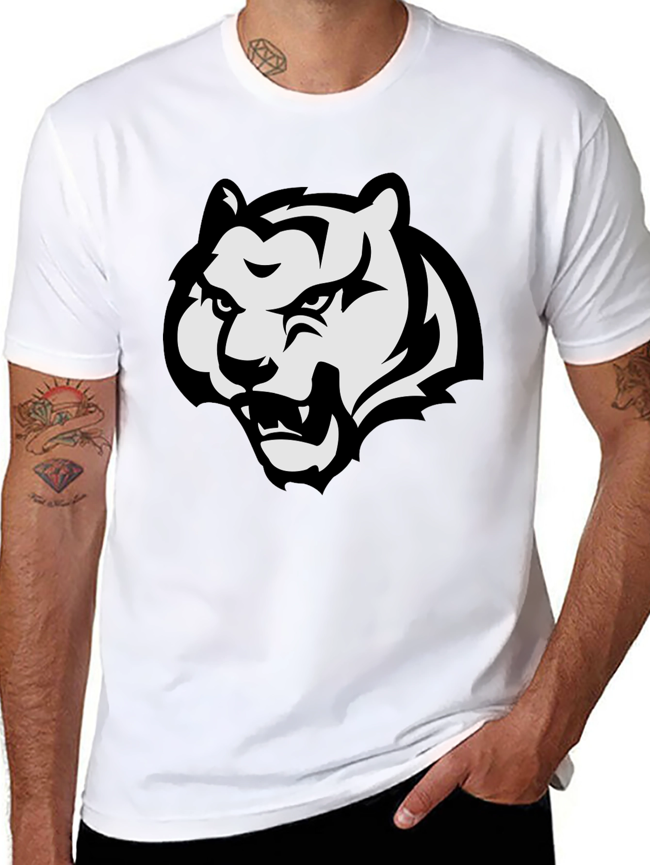 Black Tiger Graphic Tee - Fierce Style!