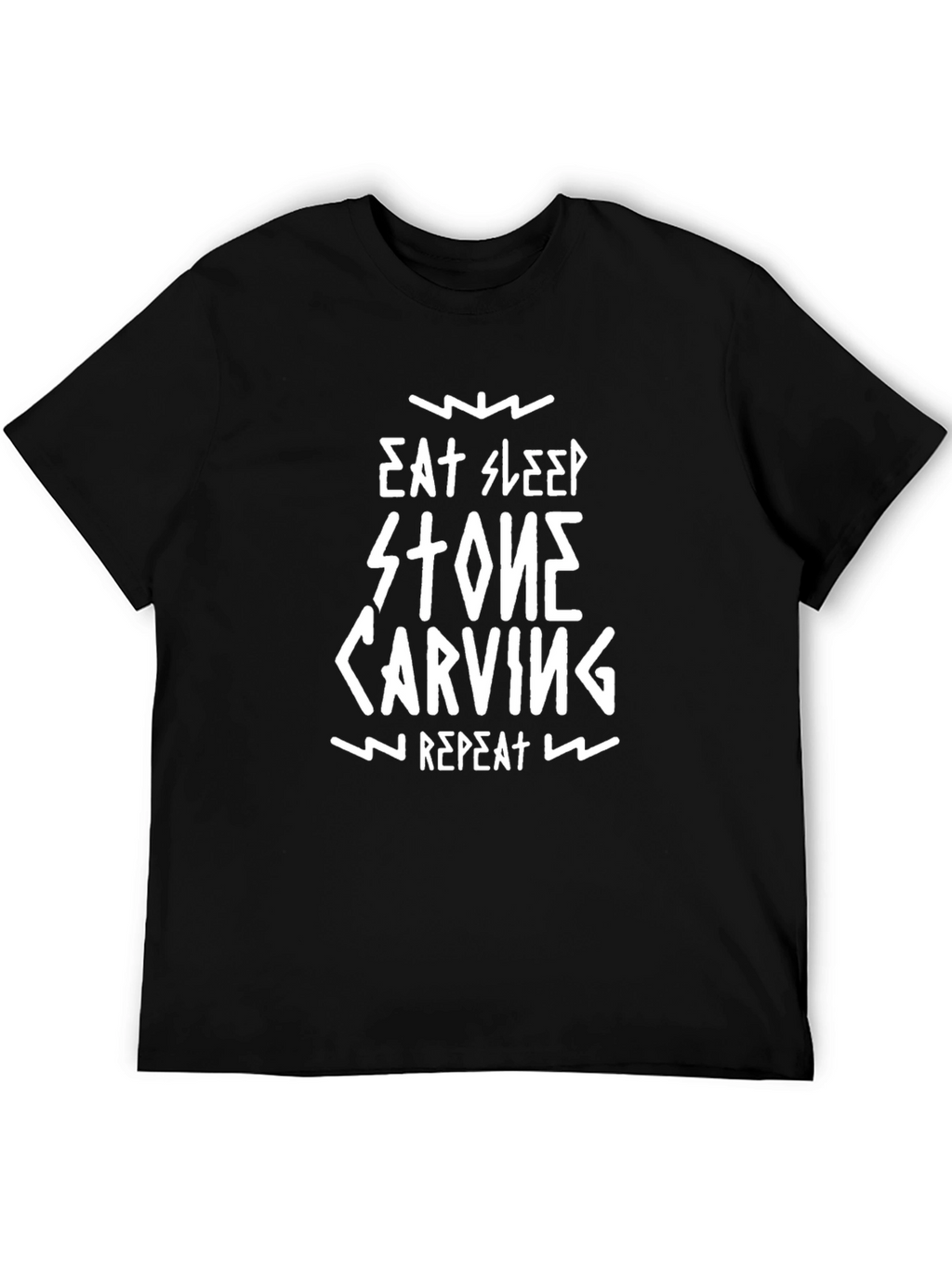 Eat Sleep Stone Carving Repeat Black T-Shirt
